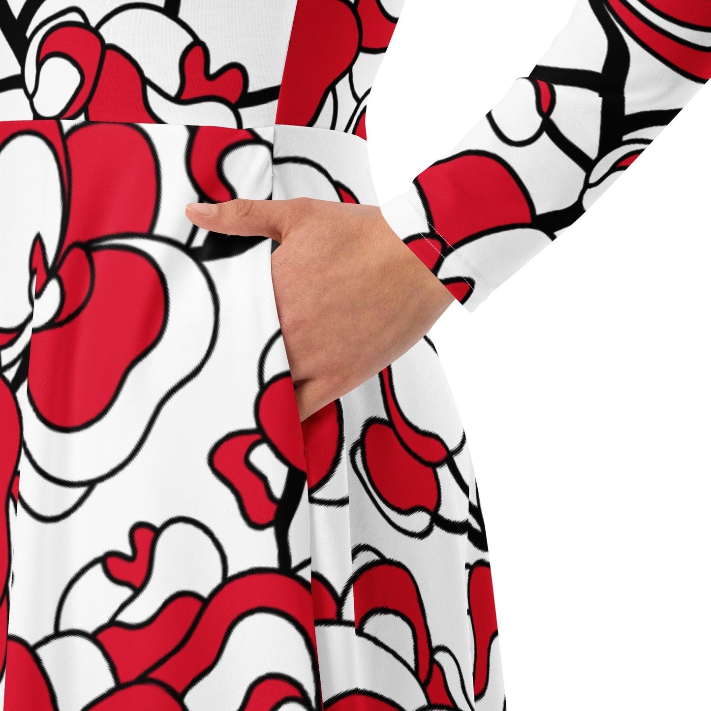 JUBILEE simply red - Midi Dress With Pockets | SHALMIAK