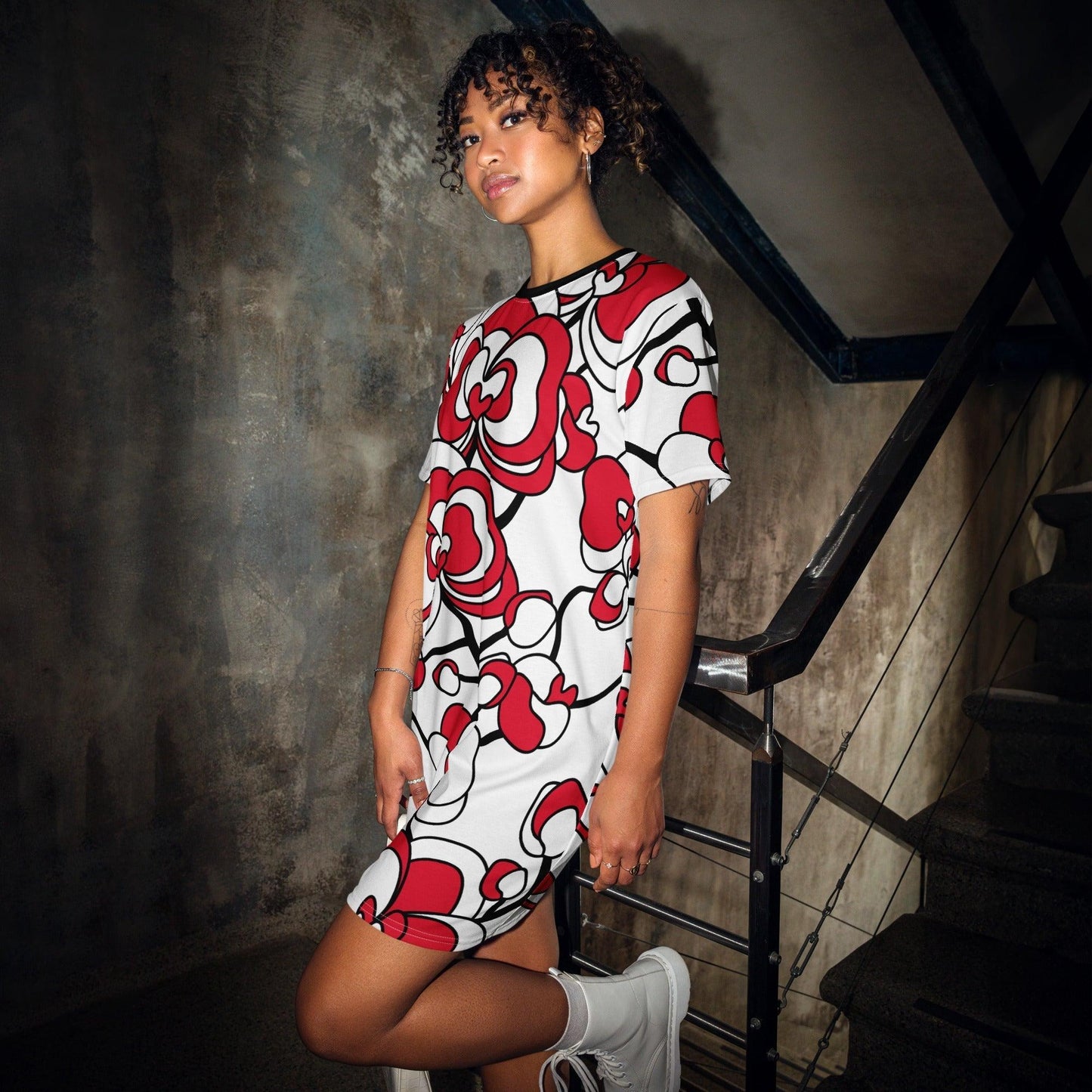 JUBILEE simply red - T-Shirt Dress | SHALMIAK