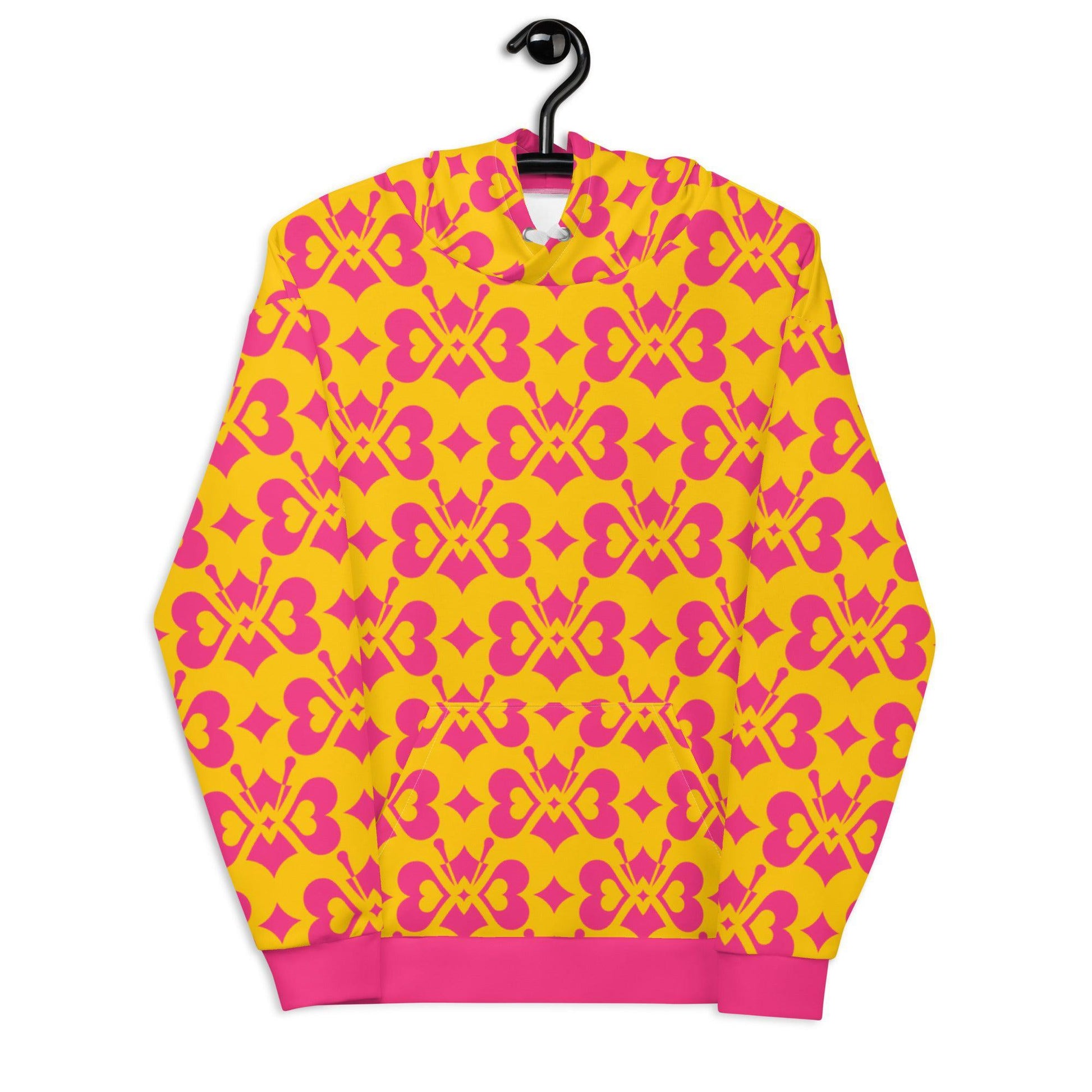 LOVE BUTTERFLY yellow pink - Hoodie | SHALMIAK
