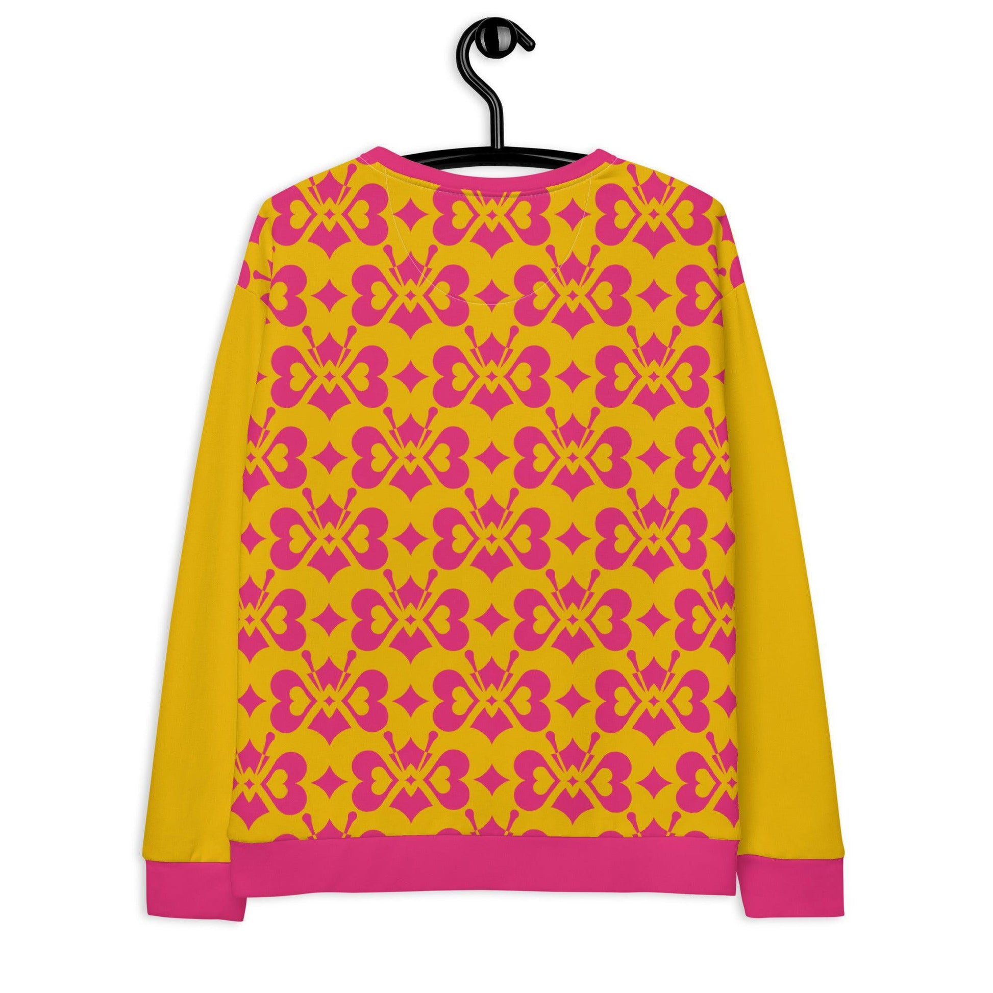 LOVE BUTTERFLY yellow pink - Sweatshirt | SHALMIAK