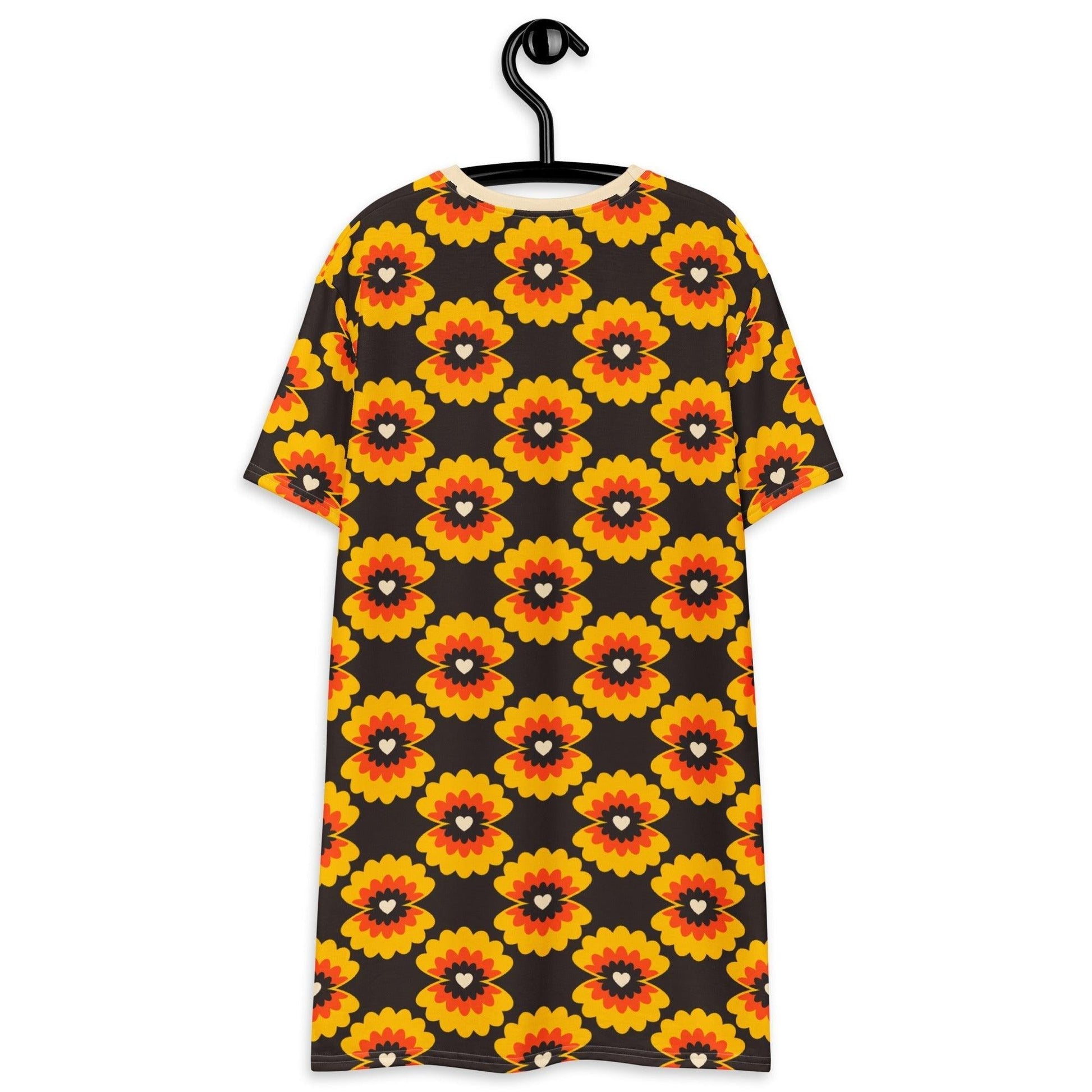 LOVE PEARL orange brown - T-Shirt Dress | SHALMIAK