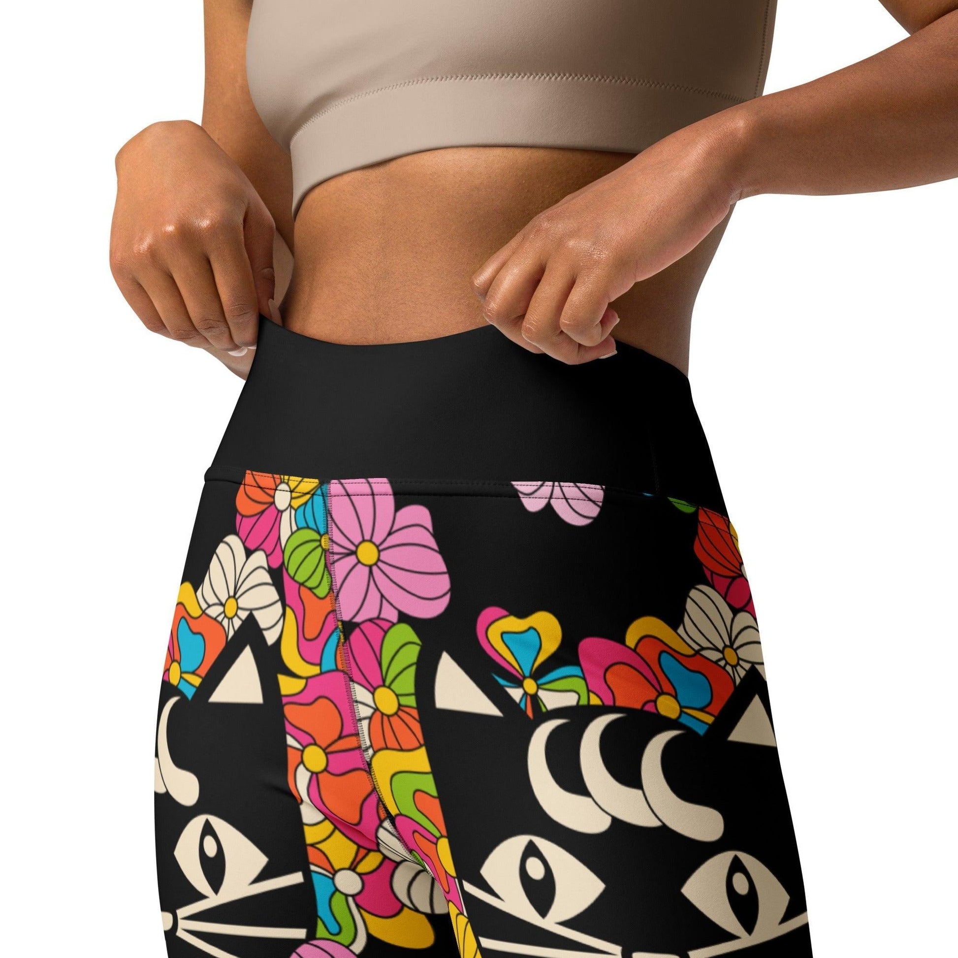 MAGICAT black -2- Yoga Leggings | SHALMIAK