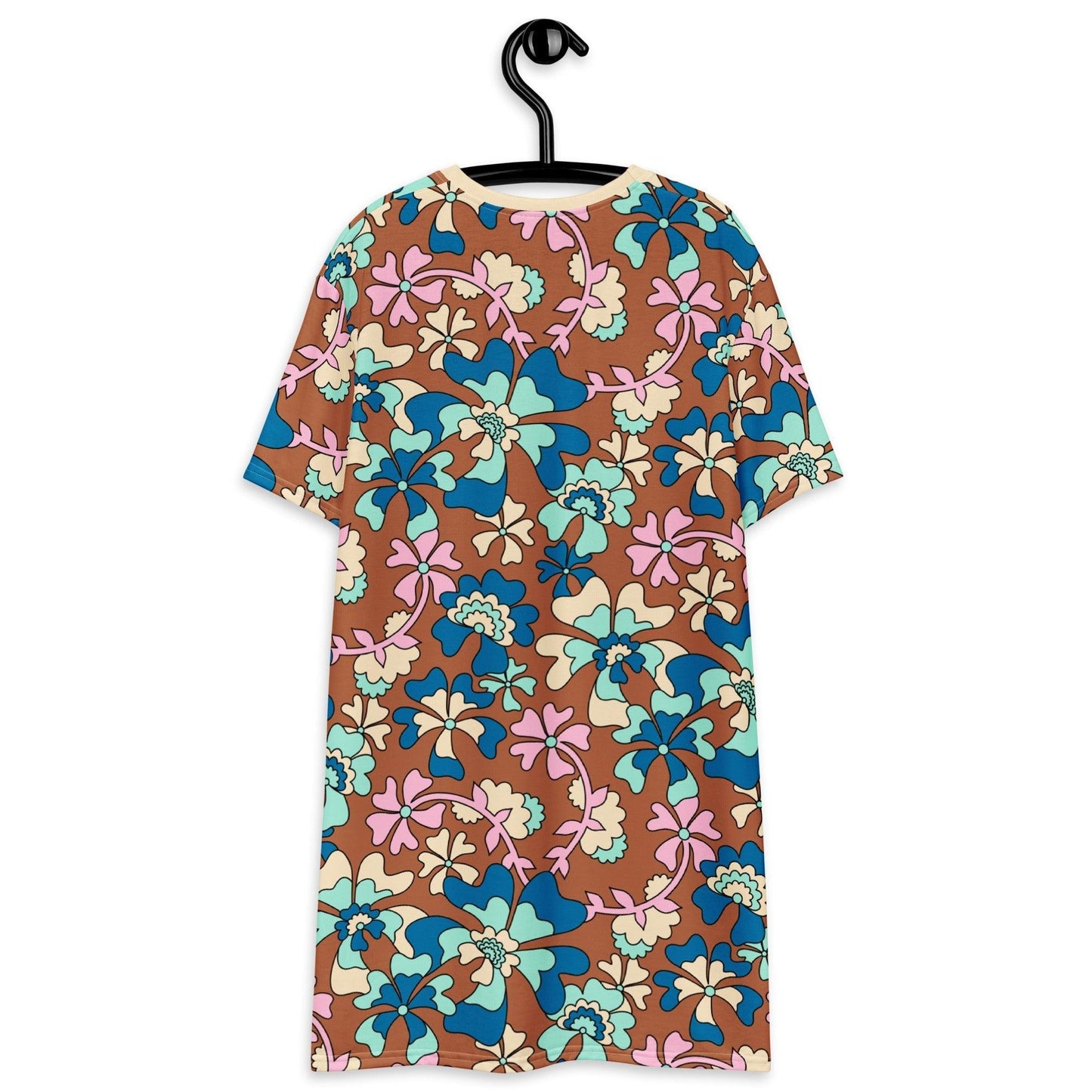 MISS PENNY blue brown - T-Shirt Dress | SHALMIAK