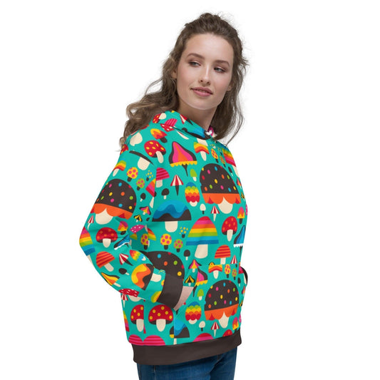 MUSHROOM MANIA mint - Hoodie | SHALMIAK