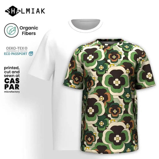 PANSY FANTASY green - Organic Cotton T-Shirt | SHALMIAK