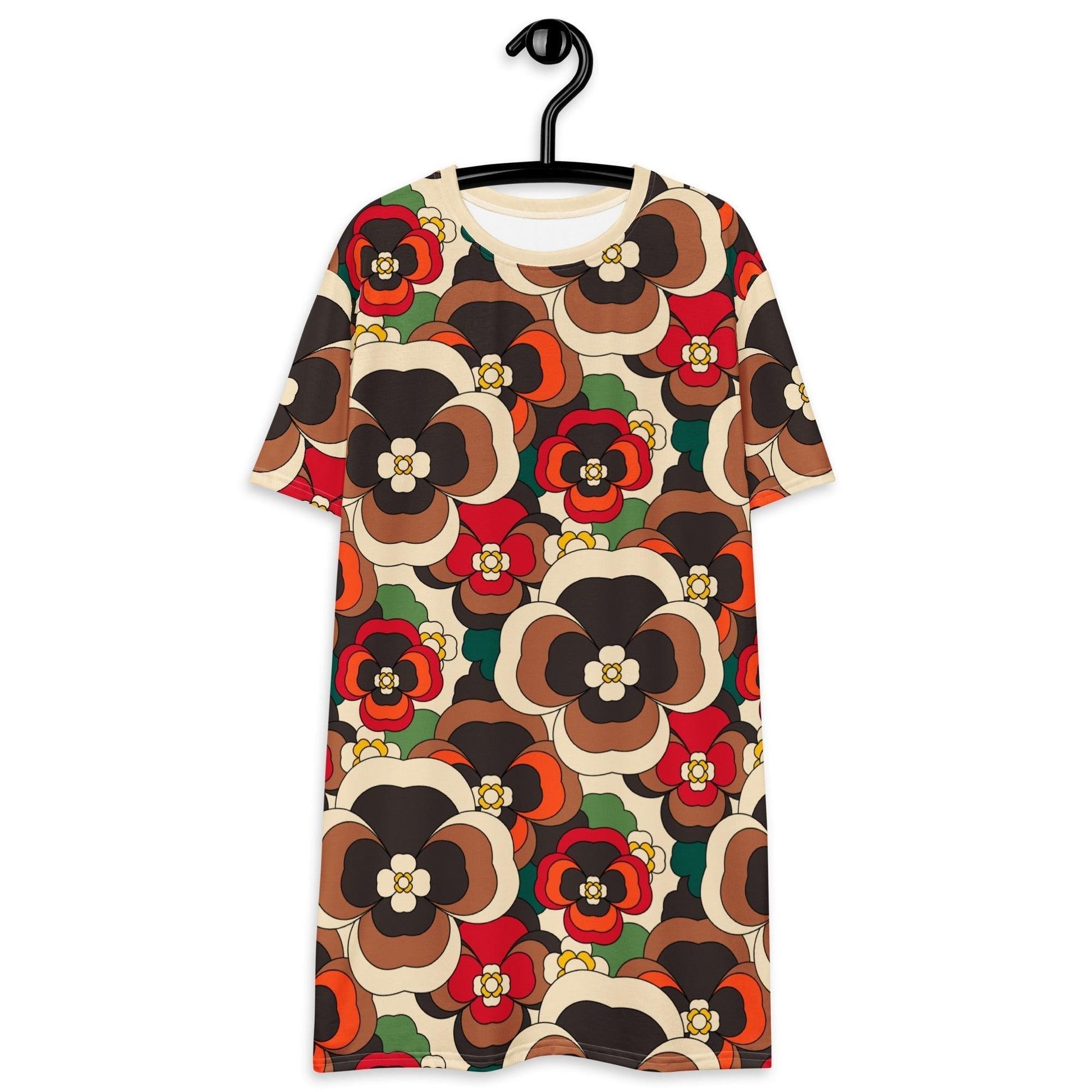 PANSY FANTASY retro - T-Shirt Dress | SHALMIAK