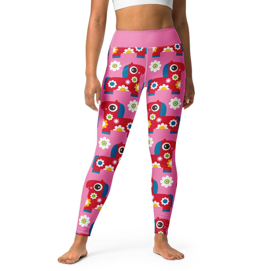 PONY BLOOM pink -2- Yoga Leggings | SHALMIAK