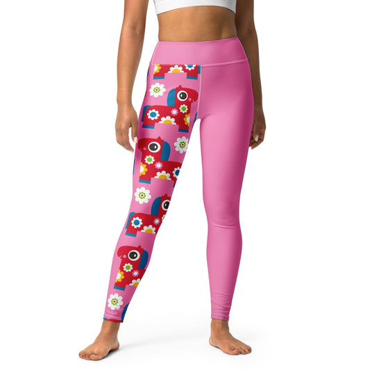 PONY BLOOM pink - Yoga Leggings | SHALMIAK