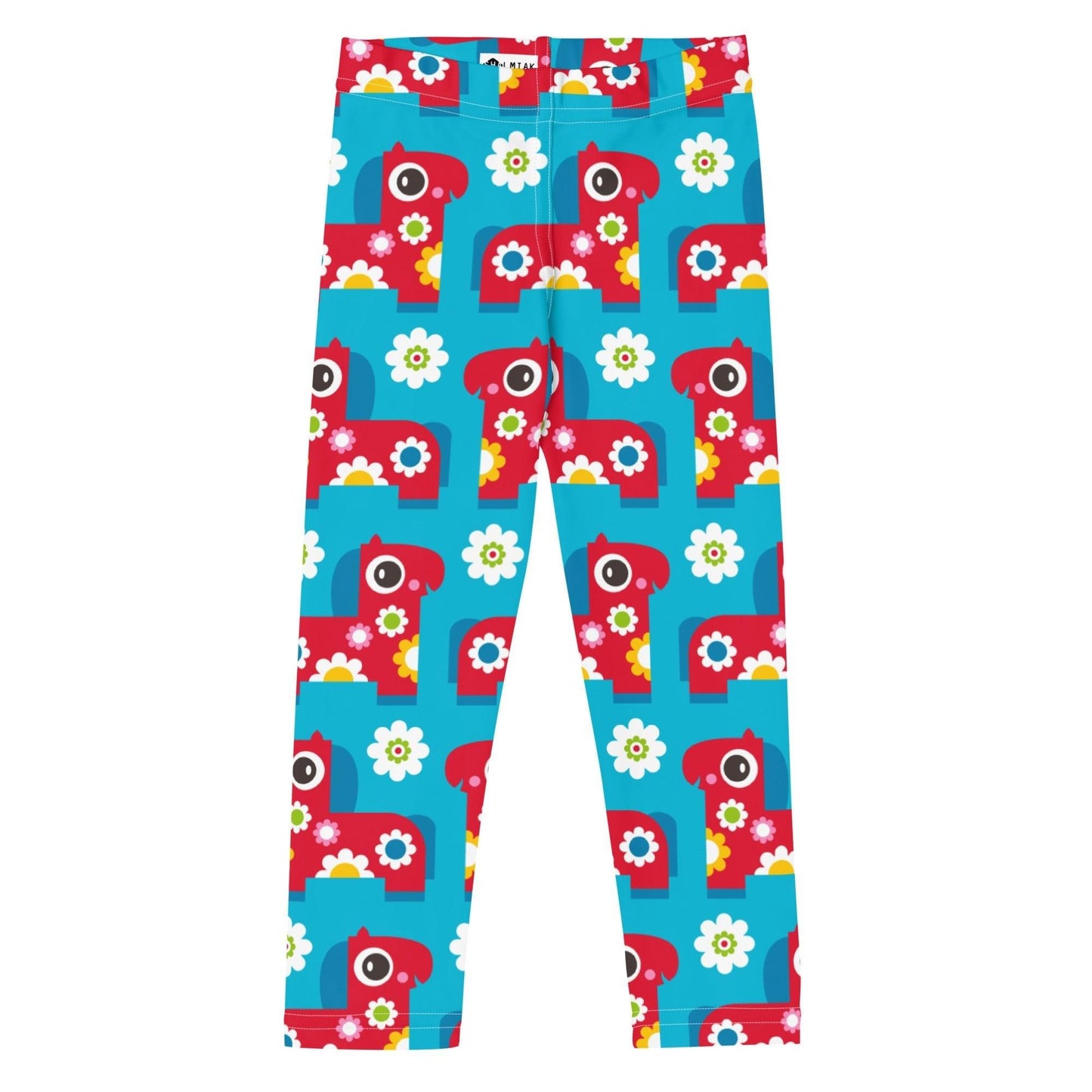 PONY BLOOM turquoise -2- Kids' Leggings | SHALMIAK