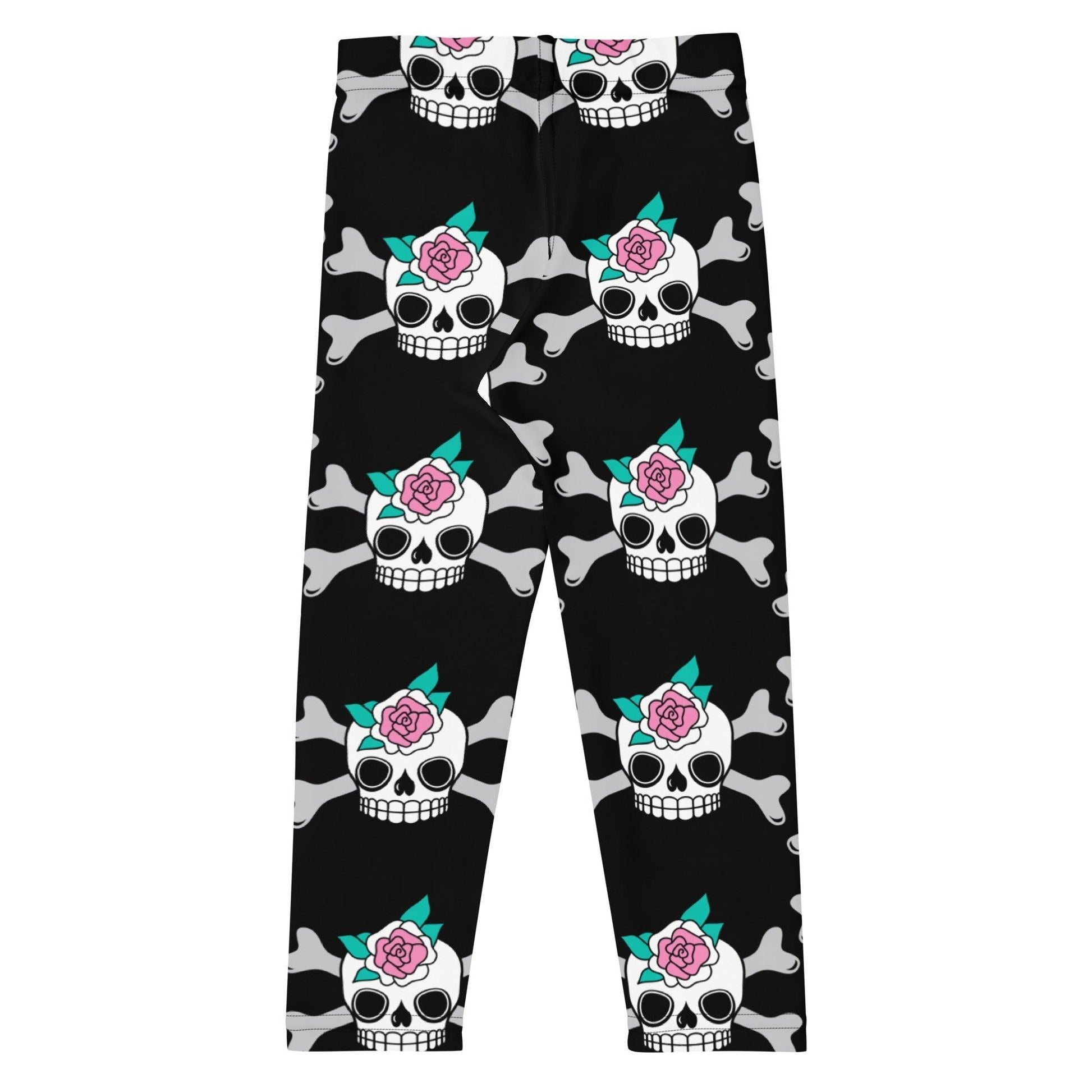 SKULLROSE black -2- Kids' Leggings | SHALMIAK