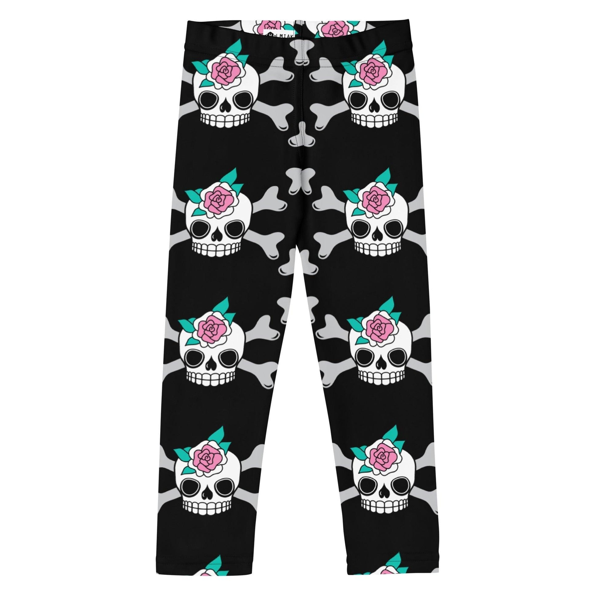 SKULLROSE black -2- Kids' Leggings | SHALMIAK