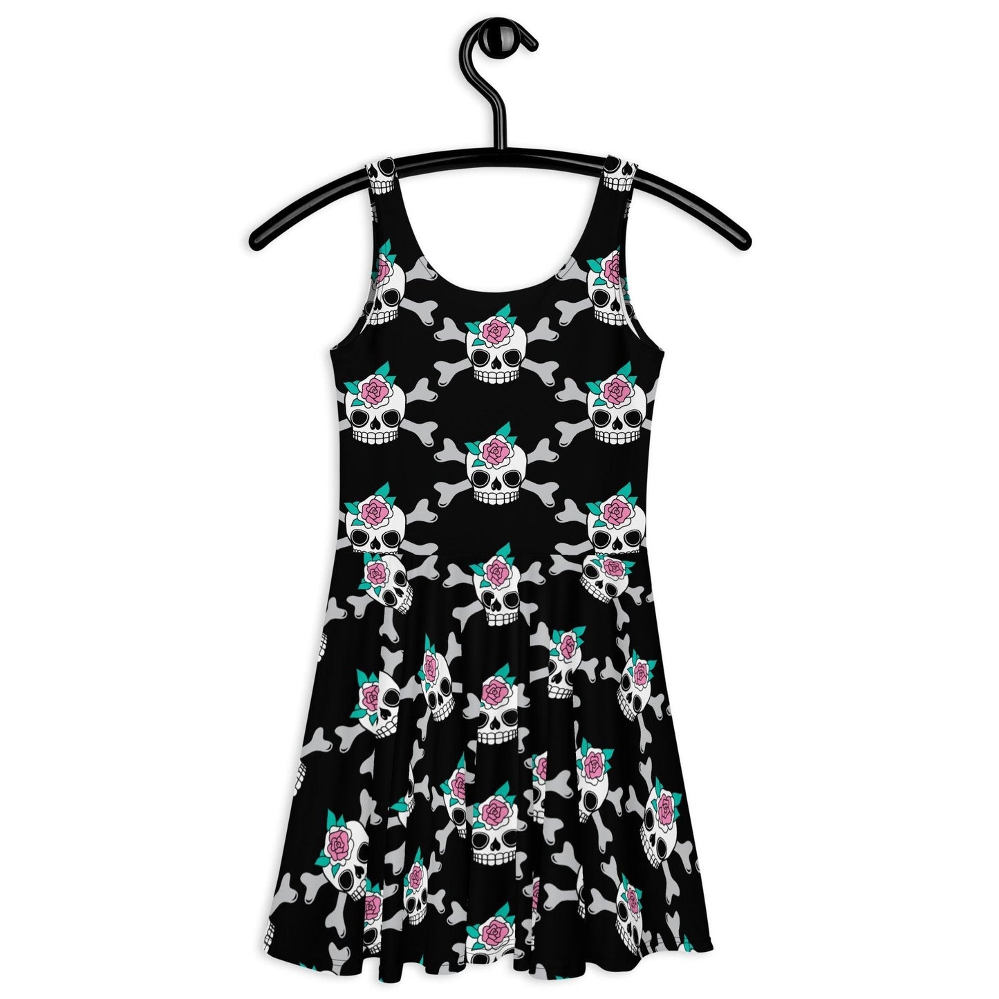 SKULLROSE black - Skater Dress | SHALMIAK