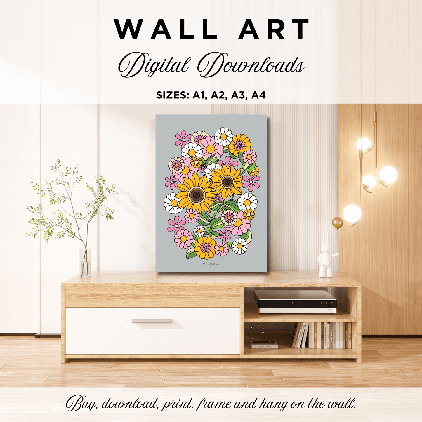 DIGITAL WALL ART - SUNDANCE grey | SHALMIAK