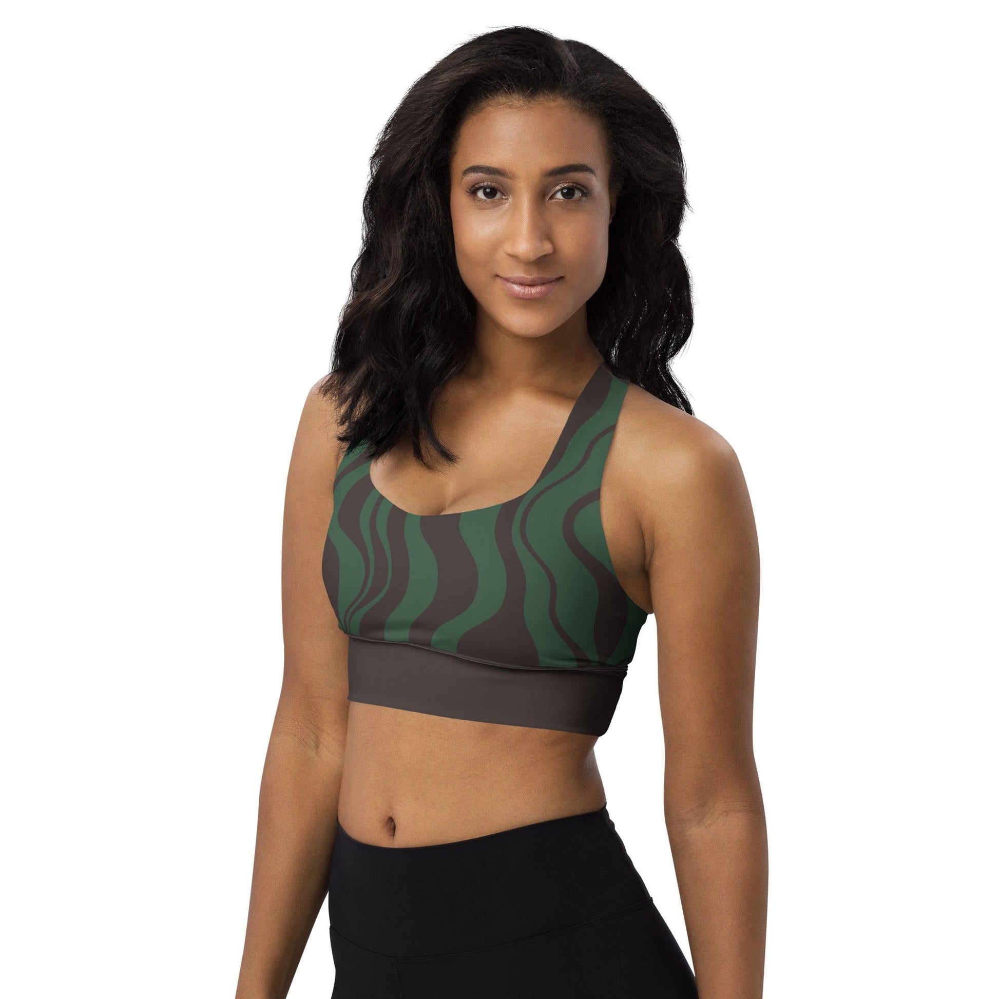 Sports Bra - WAVY forest | SHALMIAK