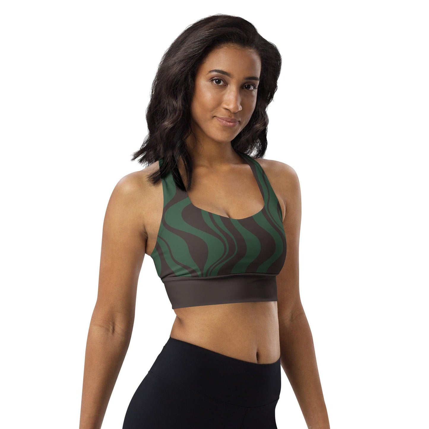 Sports Bra - WAVY forest | SHALMIAK