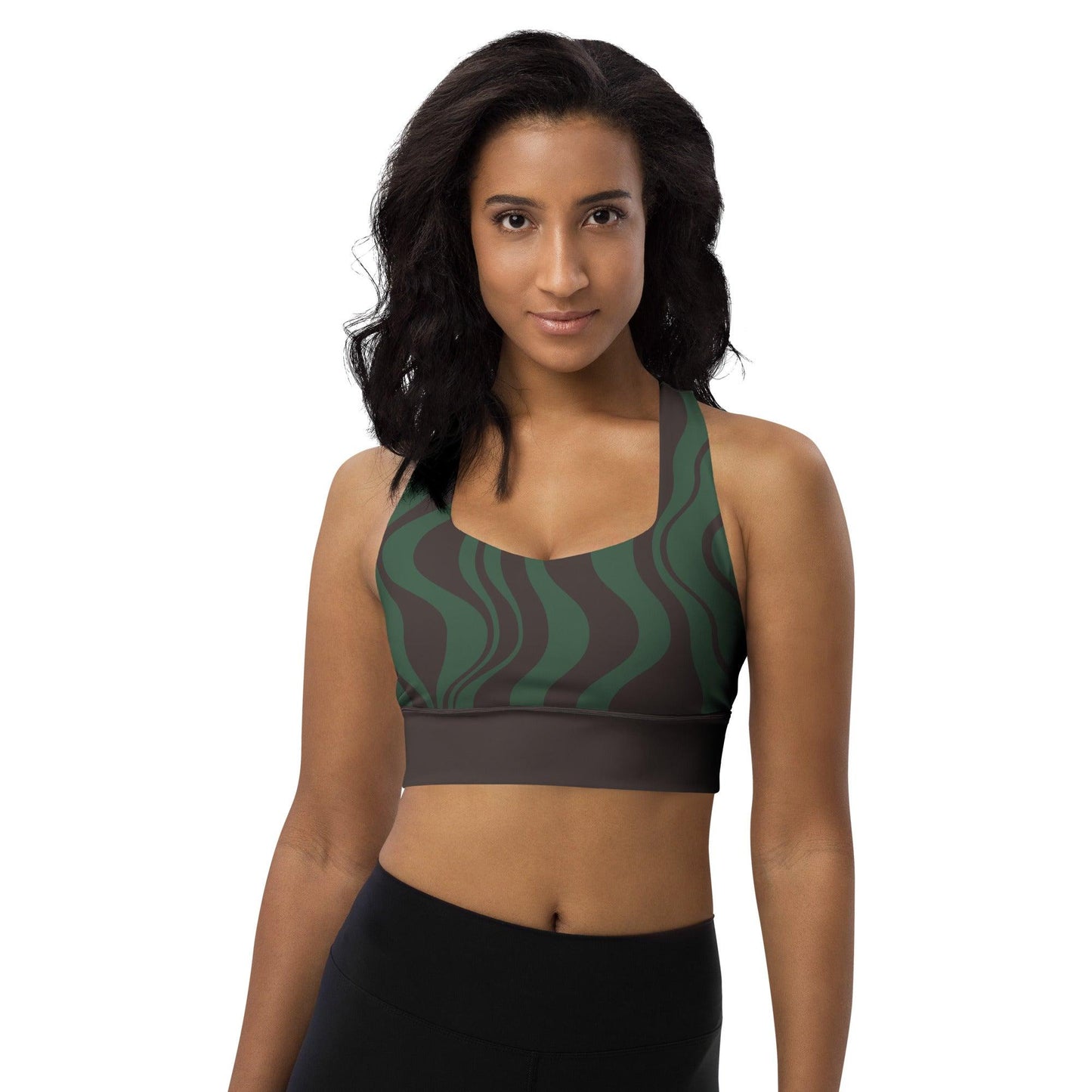 Sports Bra - WAVY forest | SHALMIAK