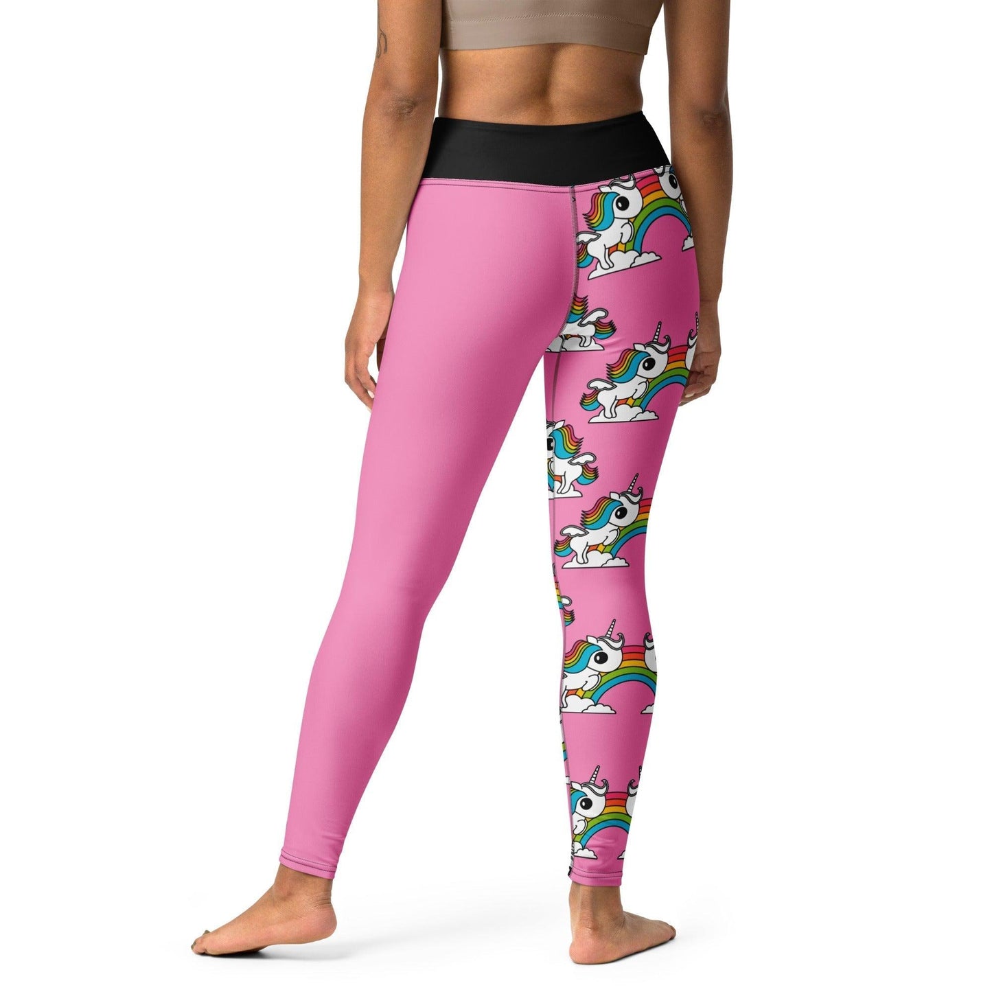 UNIQUE pink - Yoga Leggings with unicorns and rainbows | SHALMIAK