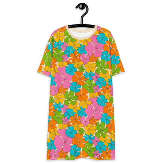 T-shirt dress - ADELIE pastel - Wild floral print 6XL