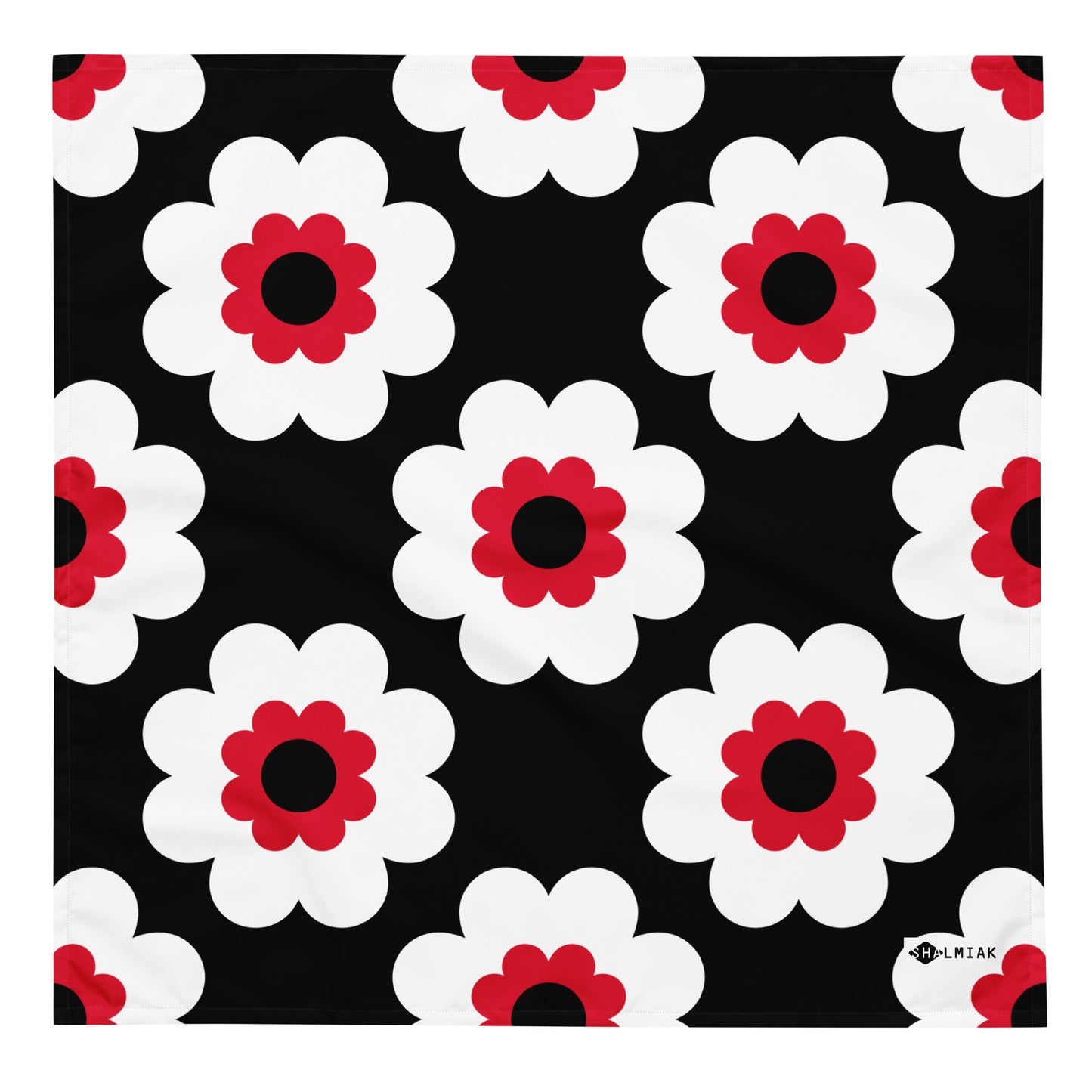 FANCY BLOOM red black - Bandana