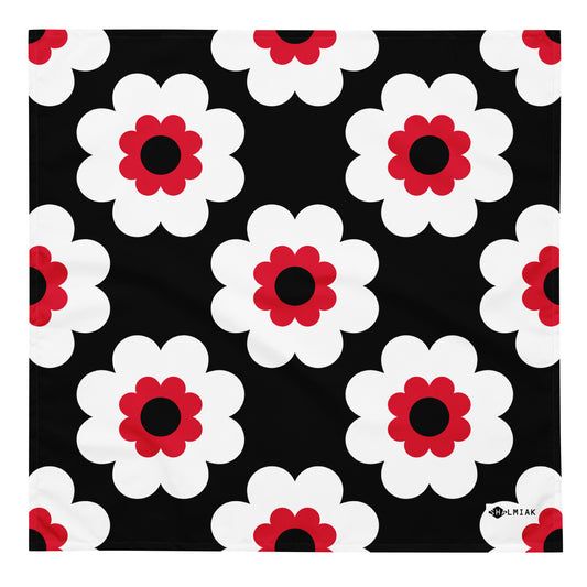 FANCY BLOOM red black - Bandana