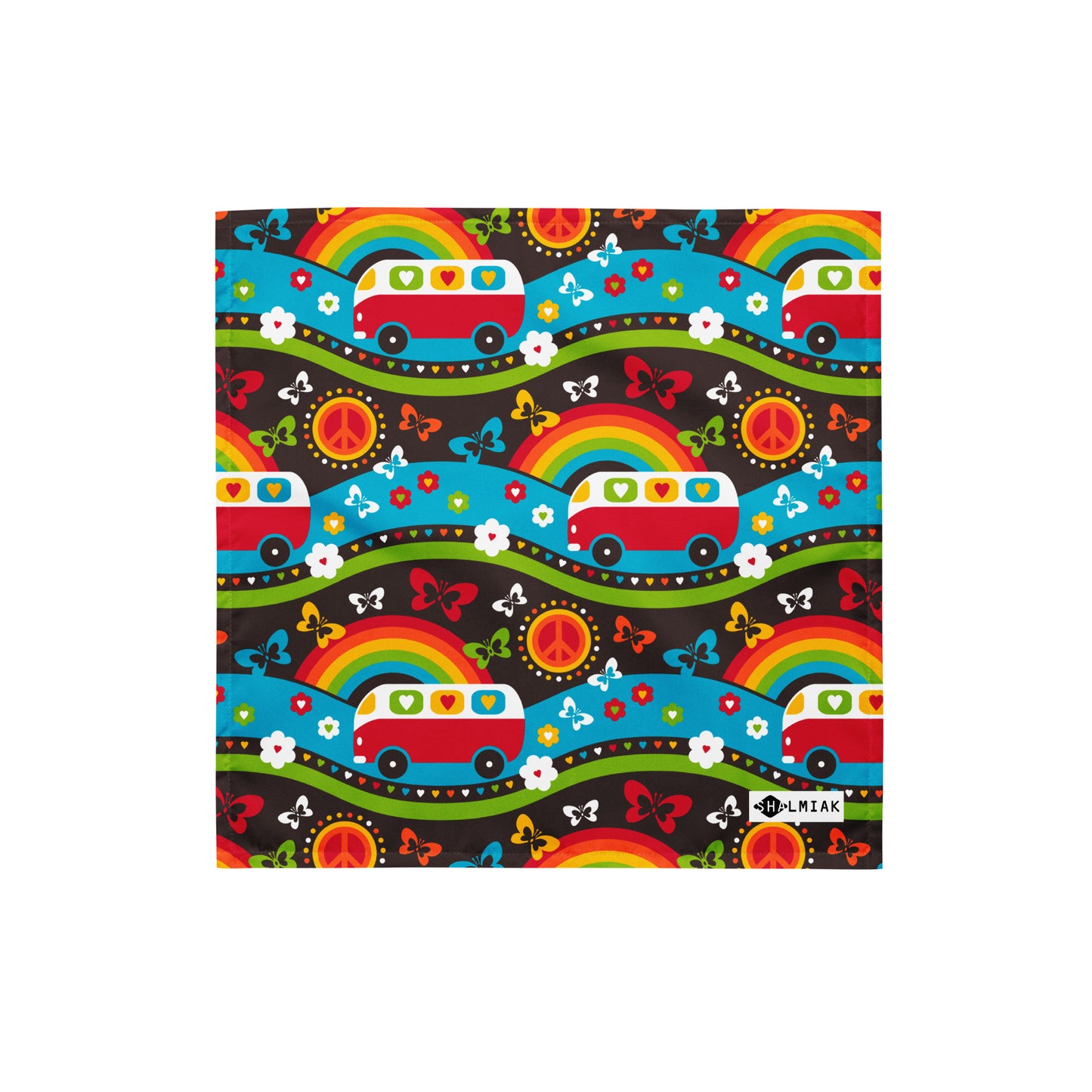 Bandana - HIPPIE DAY rainbow