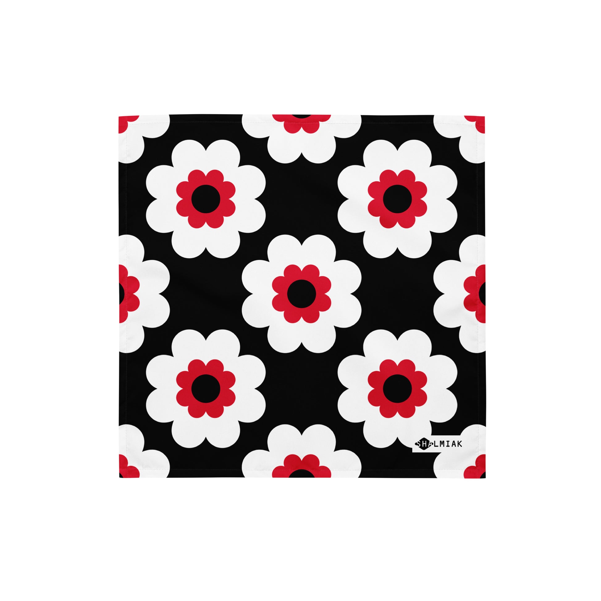 FANCY BLOOM red black - Bandana