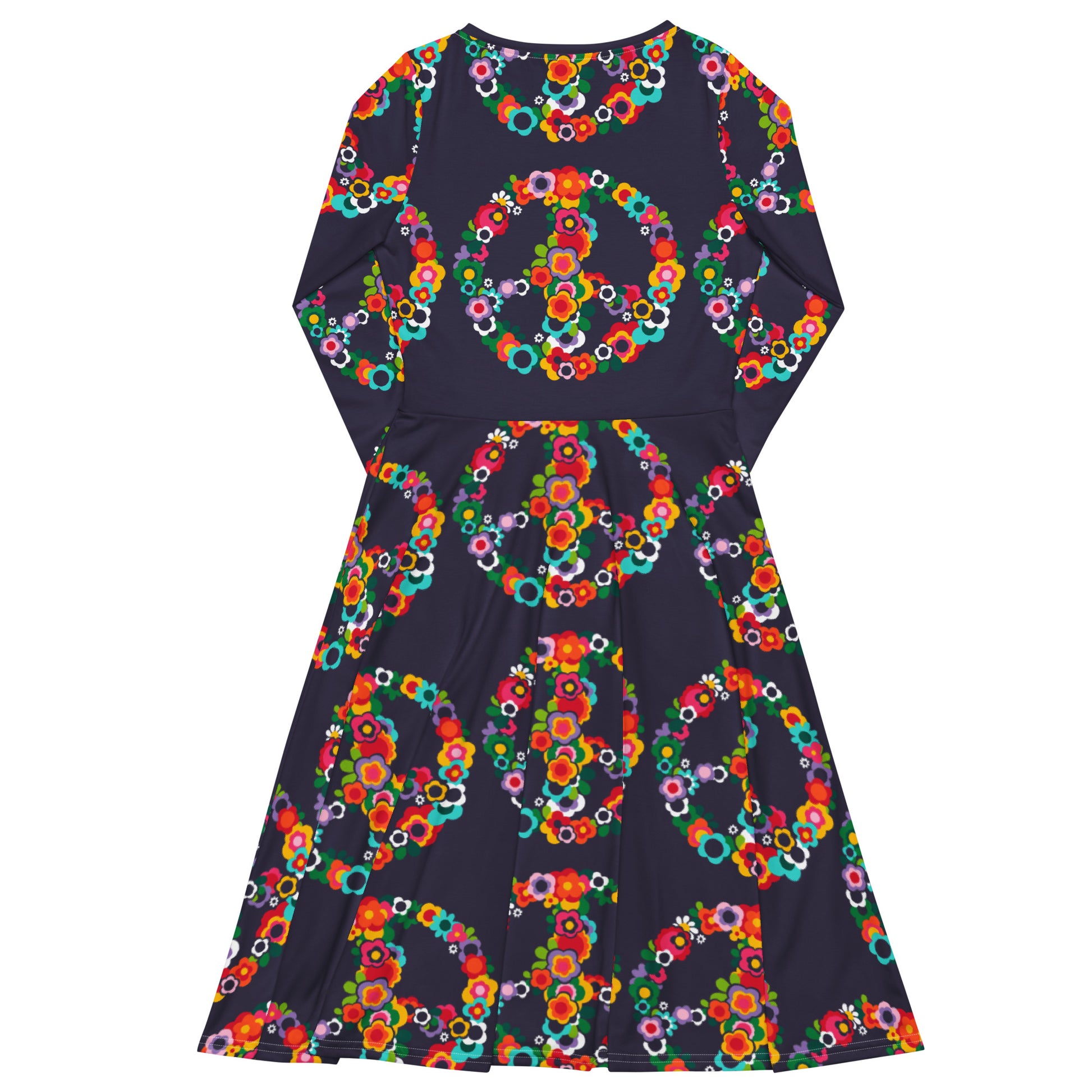 PEACE BLOSSOMS - Midi Dress With Pockets | SHALMIAK