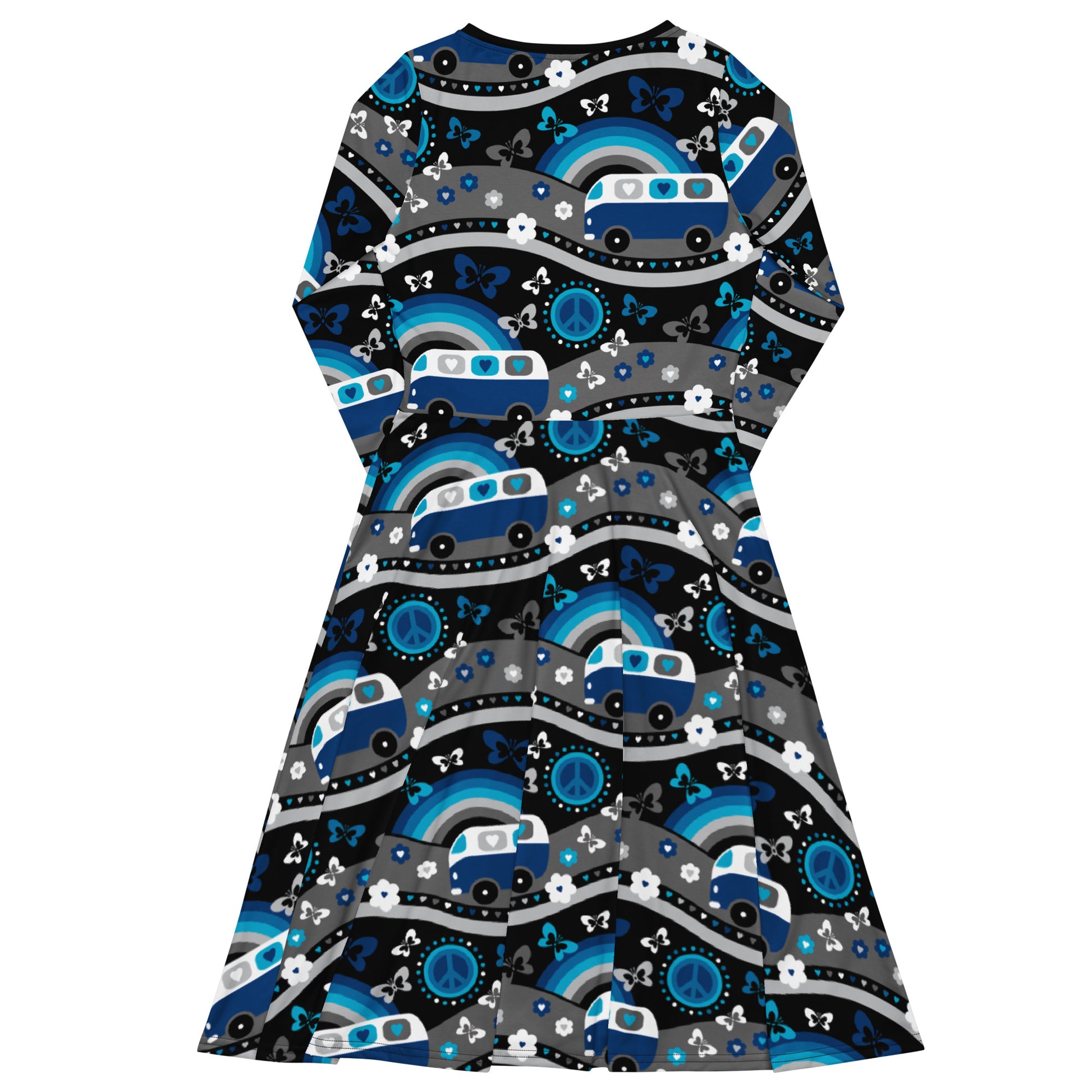 HIPPIE DAY cosmic blue - Midi Dress With Pockets