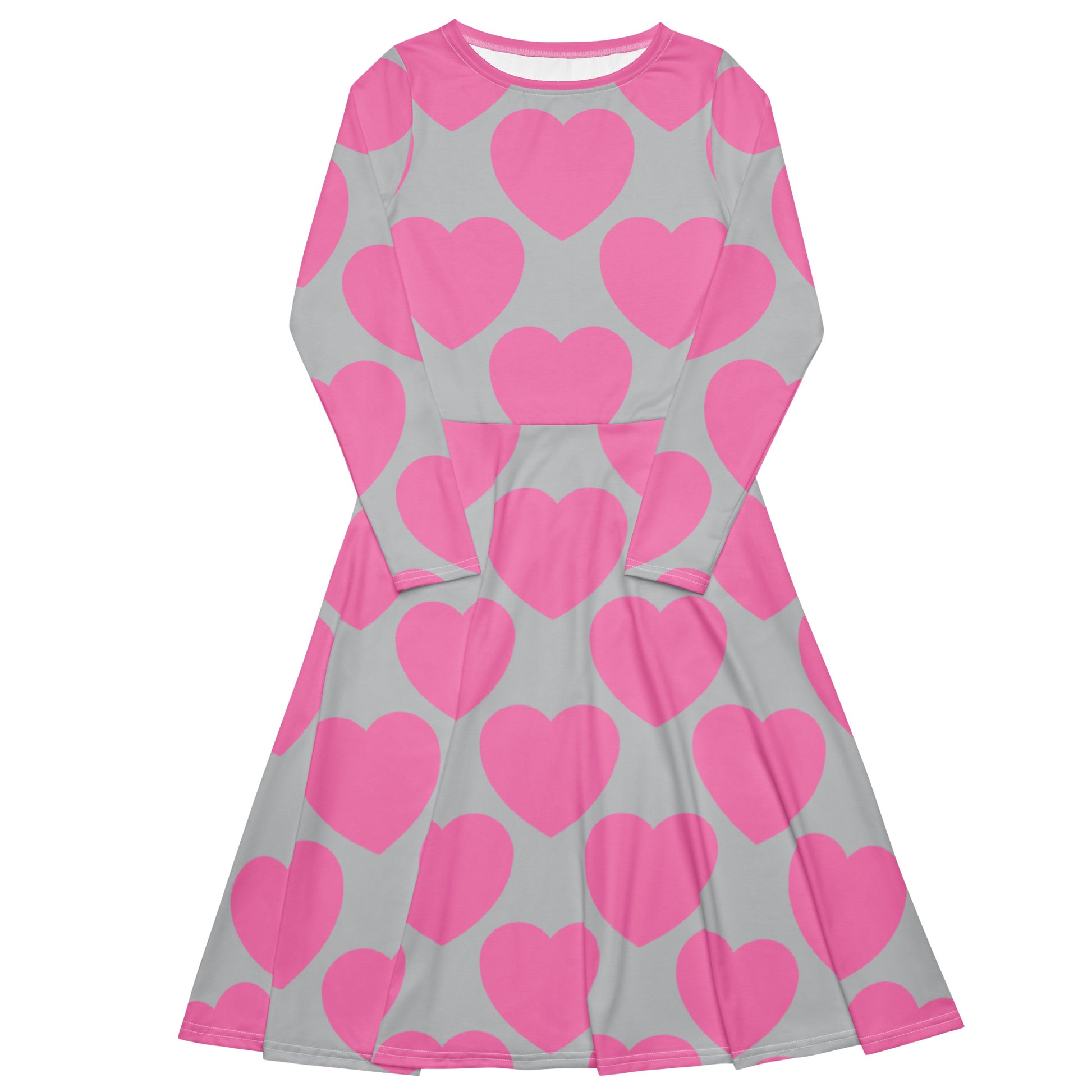 ELLIE LOVE pink grey - Midi Dress With Pockets