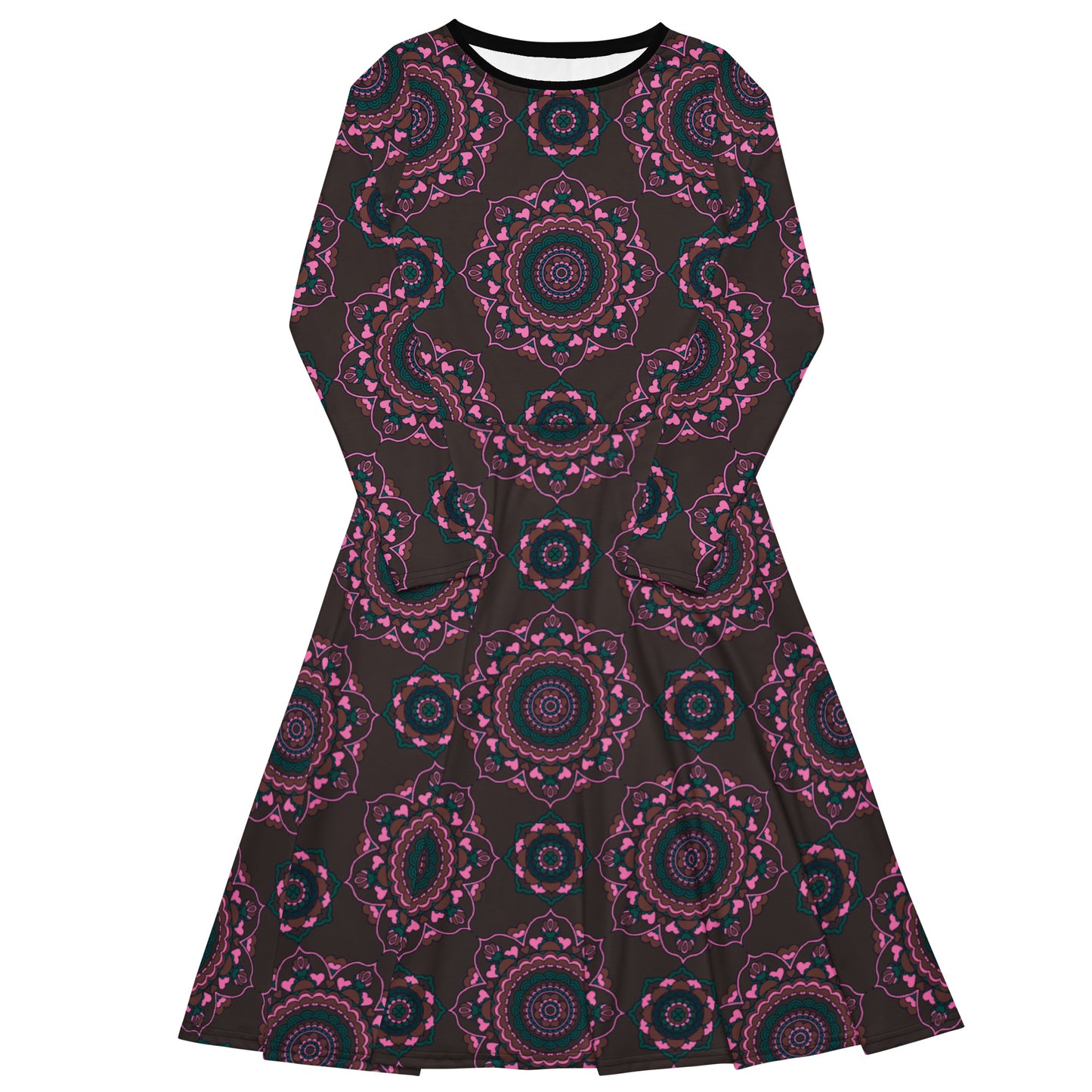 FOREVERMORE pink brown - Midi Dress With Pockets