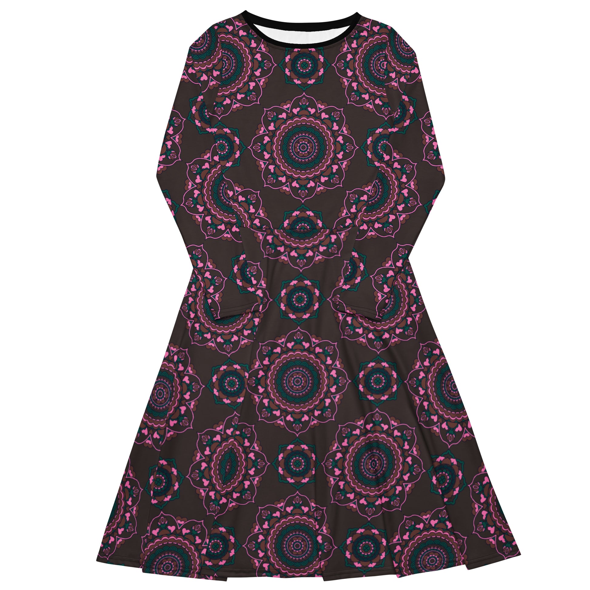 FOREVERMORE pink brown - Midi Dress With Pockets