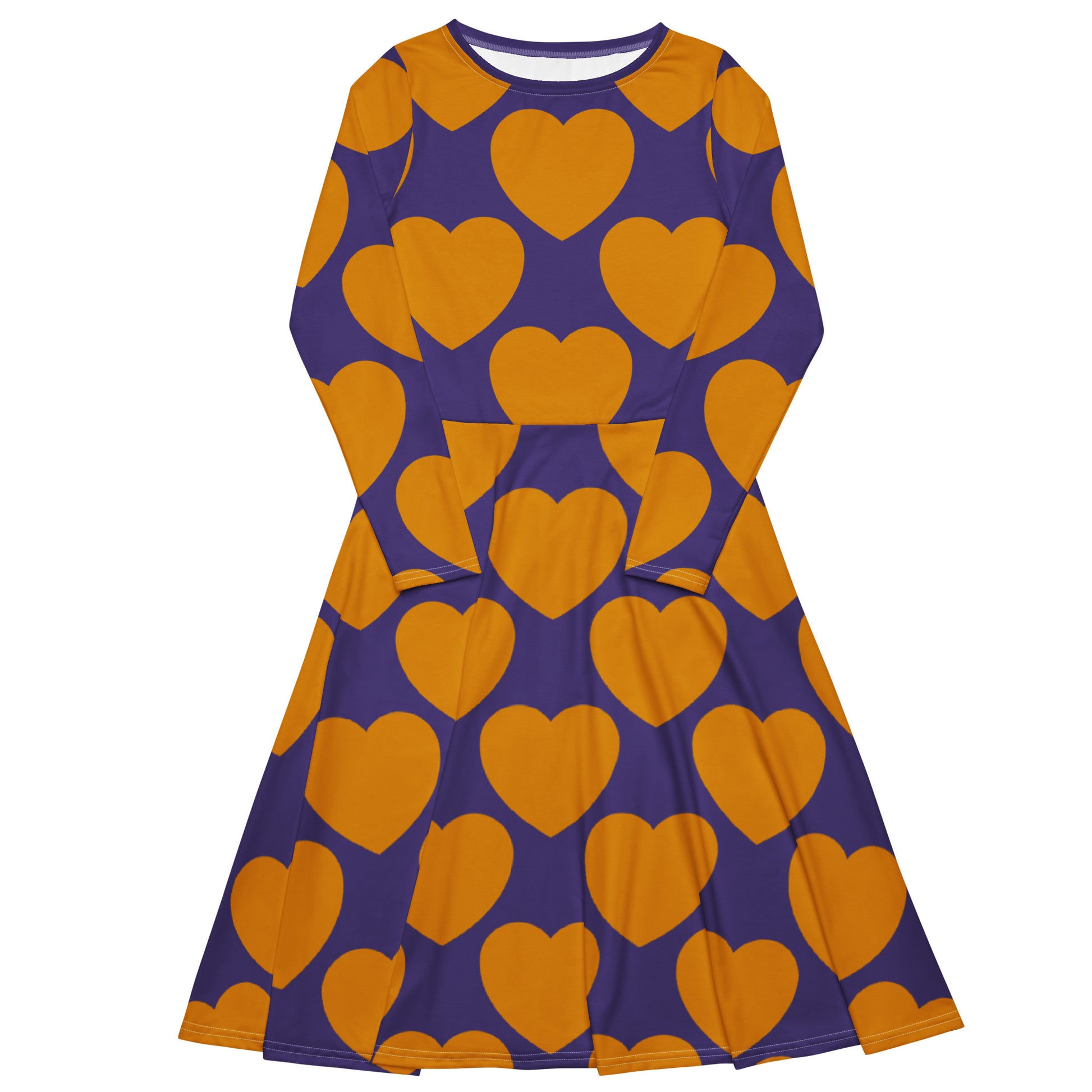 ELLIE LOVE orange purple - Midi Dress With Pockets