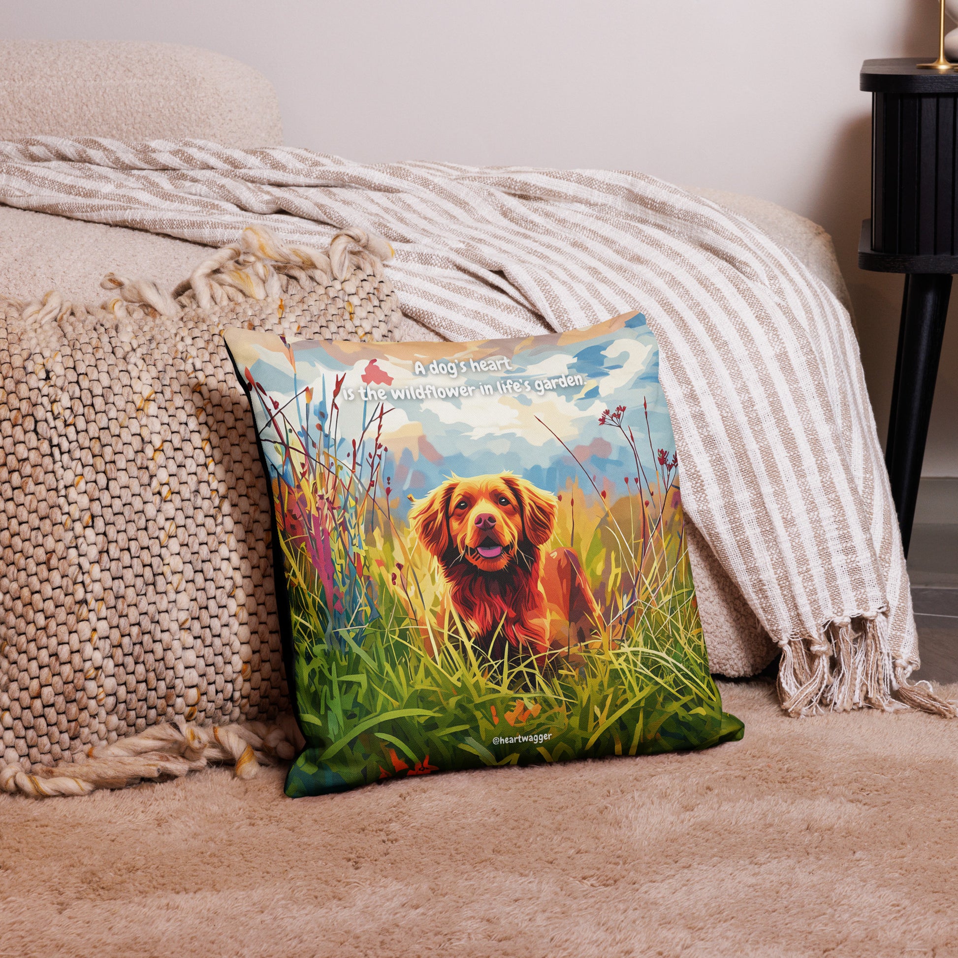 Pillow Case - A dog’s heart is the wildflower in life’s garden | SHALMIAK