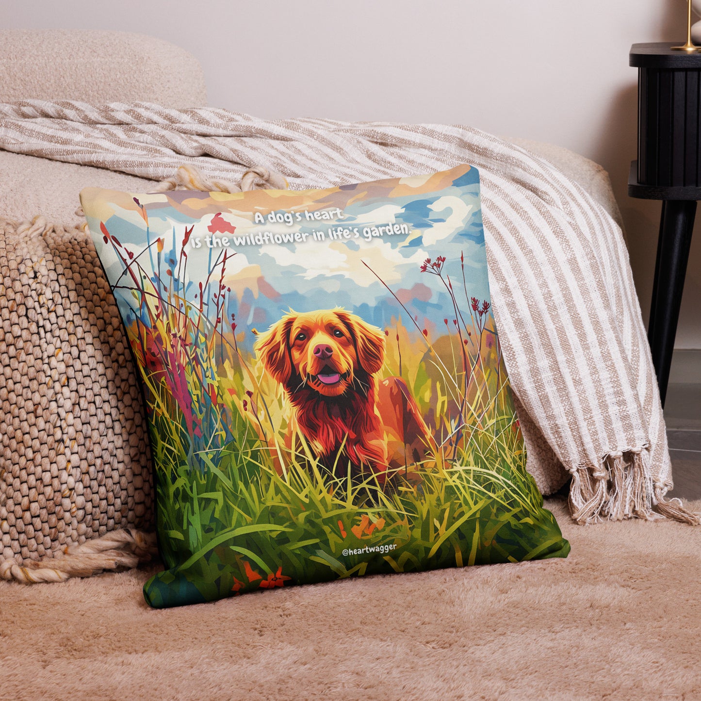 Pillow Case - A dog’s heart is the wildflower in life’s garden | SHALMIAK