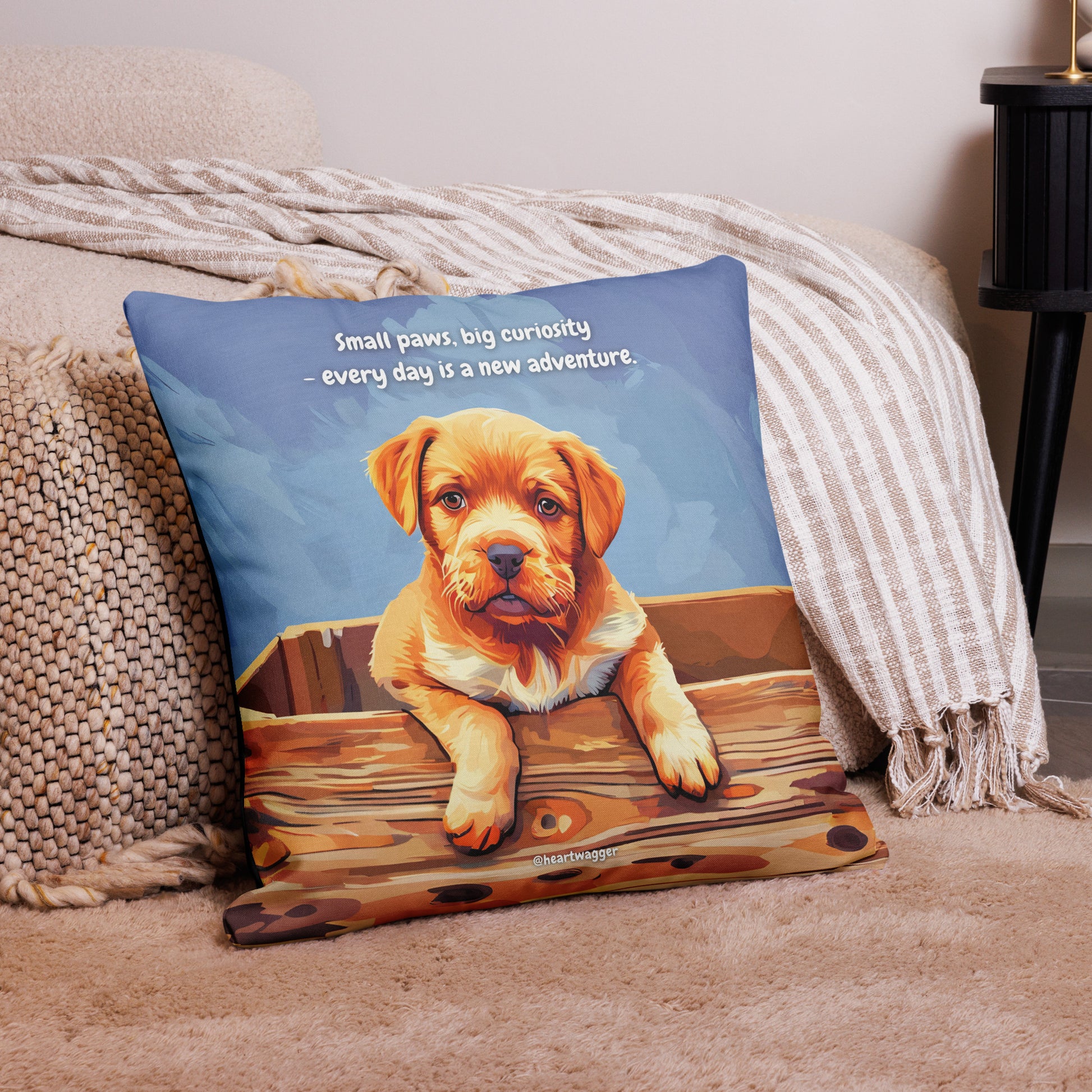 Pillow Case - Small paws, big curiosity - every day is a new adventure