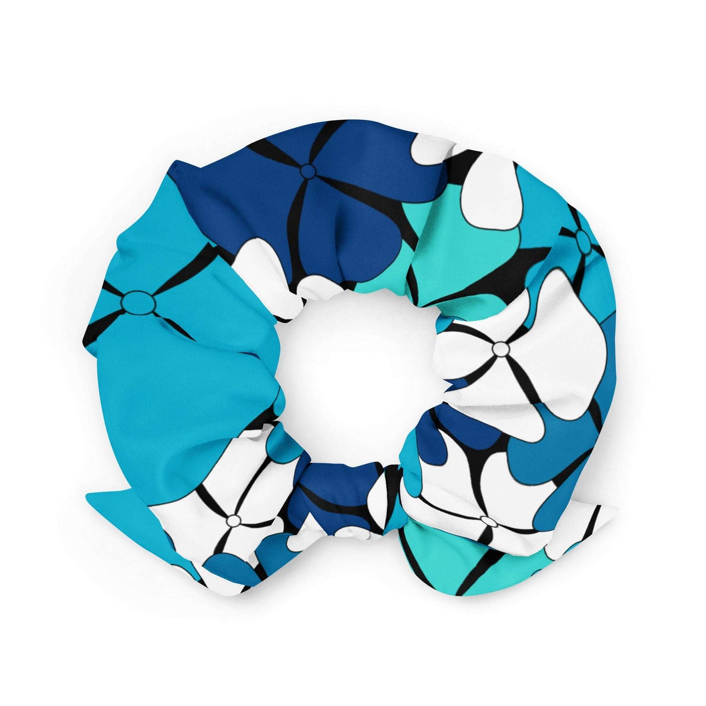 Scrunchie - ADELIE blue - Wild floral print