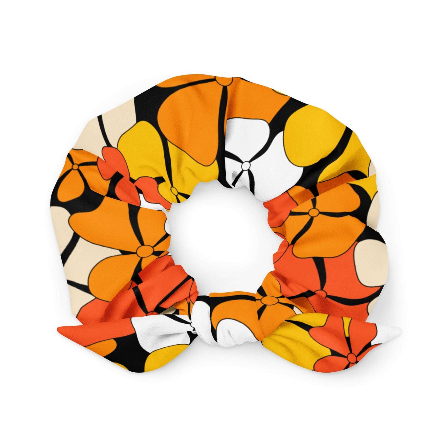 Scrunchie - ADELIE orange - Wild floral print Default Title