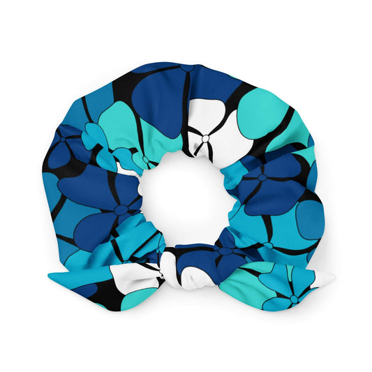 Scrunchie - ADELIE blue - Wild floral print Default Title