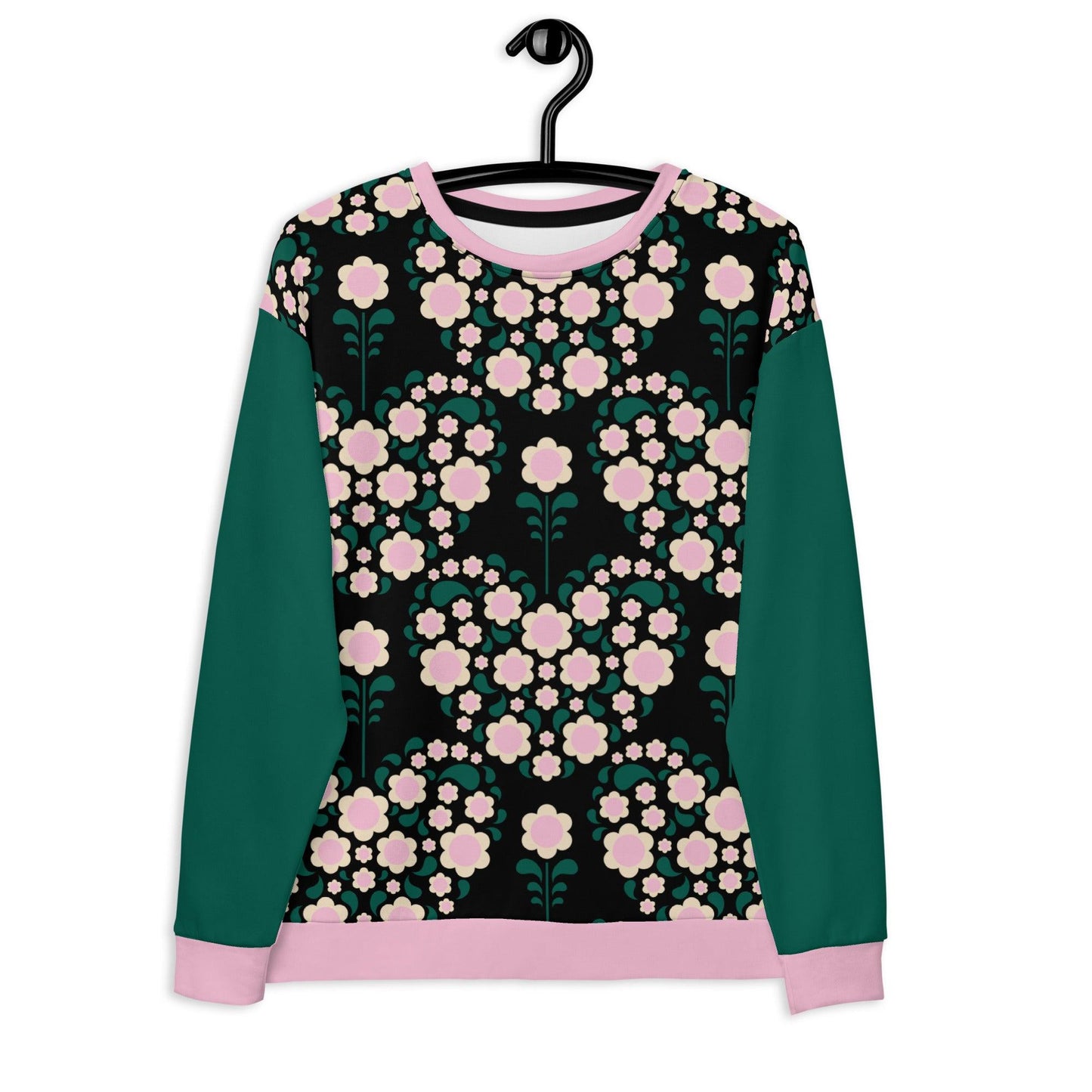 HEARTBEAT pink black - Sweatshirt | SHALMIAK