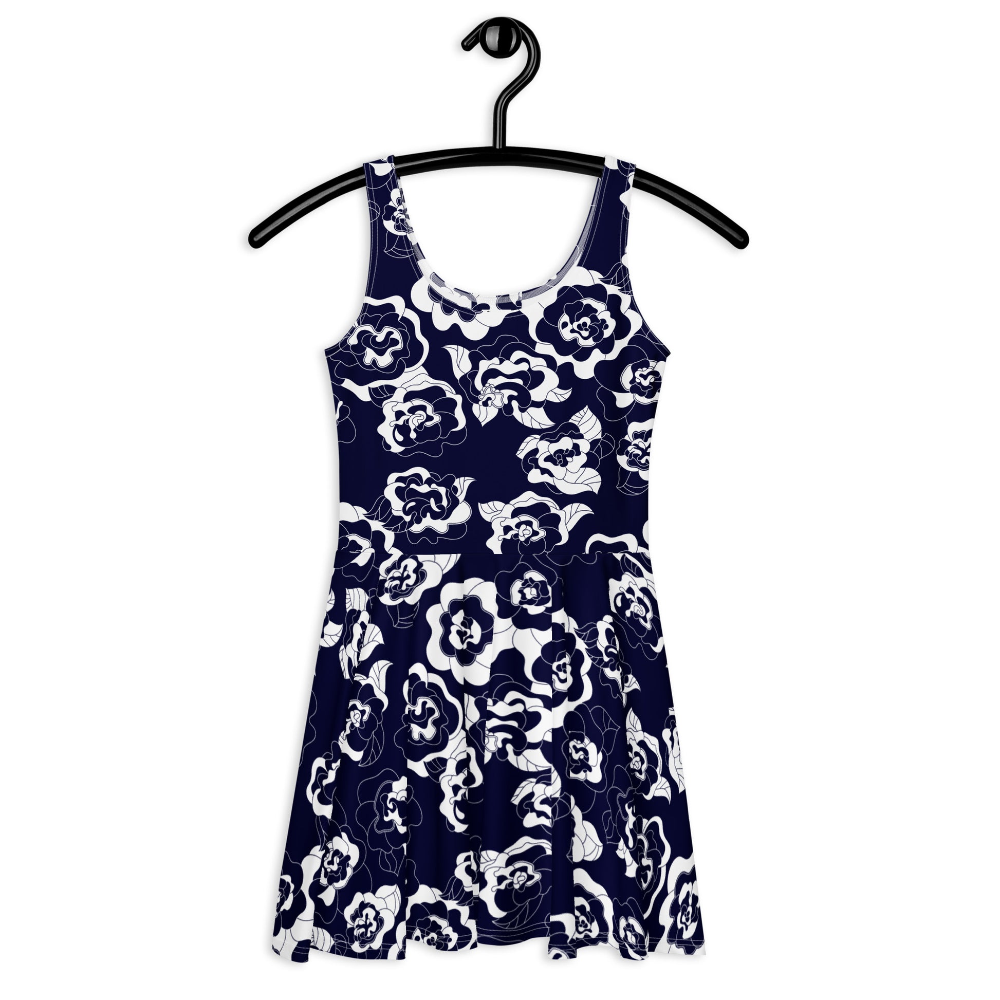 SERENITY navy - Skater Dress | SHALMIAK
