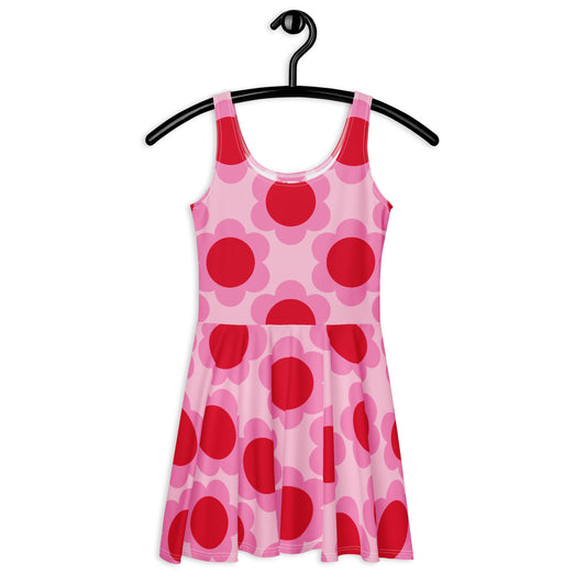 Skater dress - ELLIE red - Classic floral print 3XL