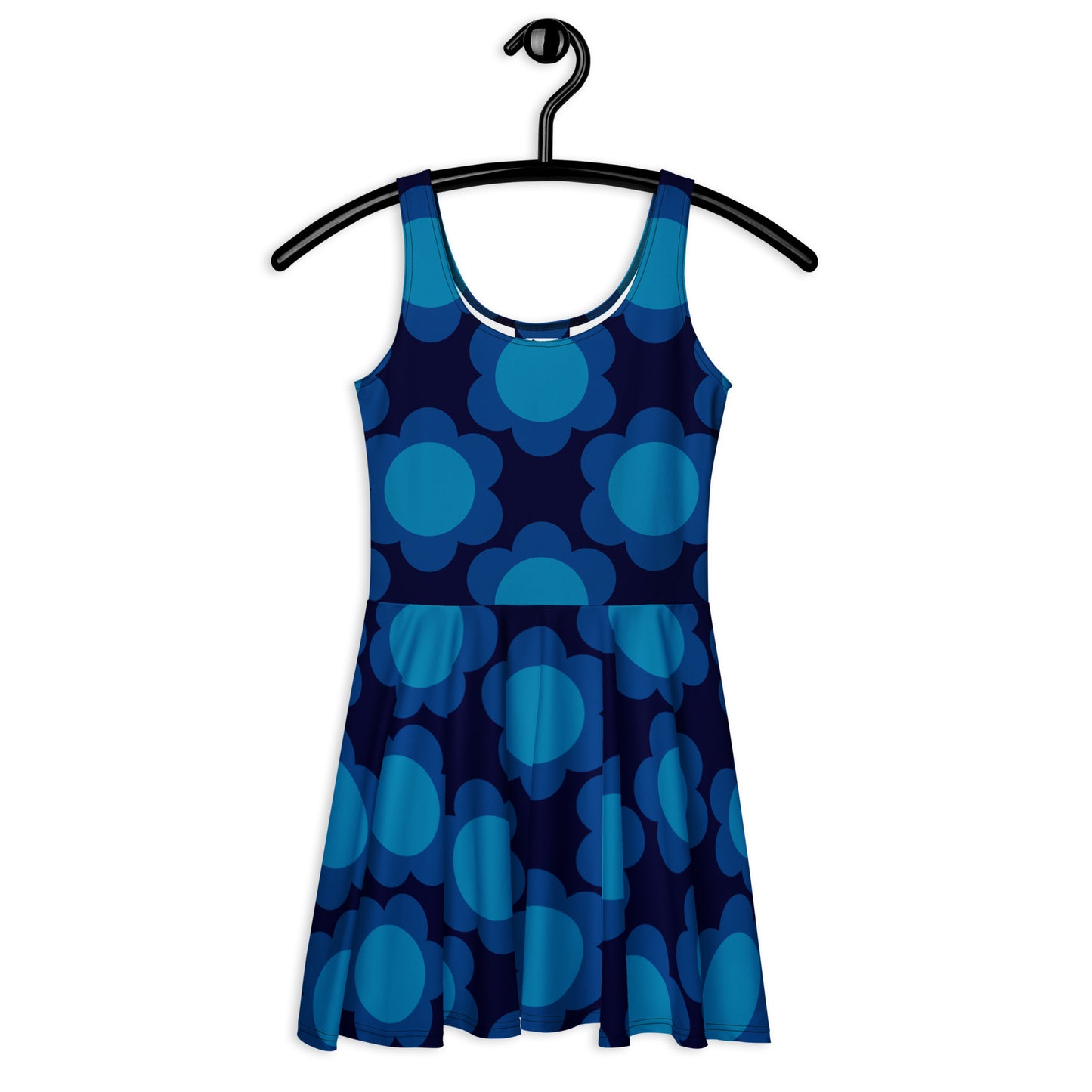 Skater dress - ELLIE dark blue - Classic floral print 3XL