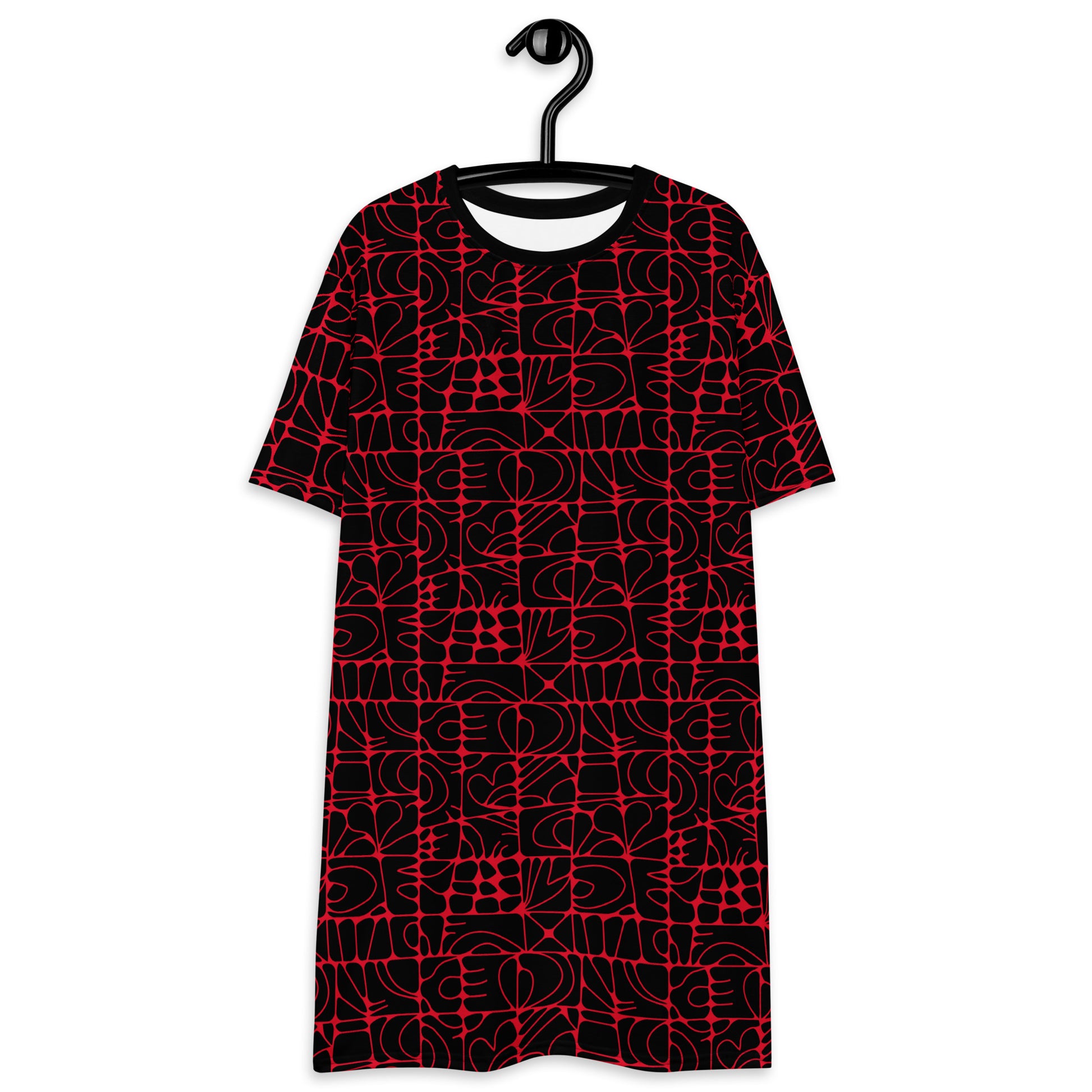 STONE SPIRIT black red - T-Shirt Dress | SHALMIAK