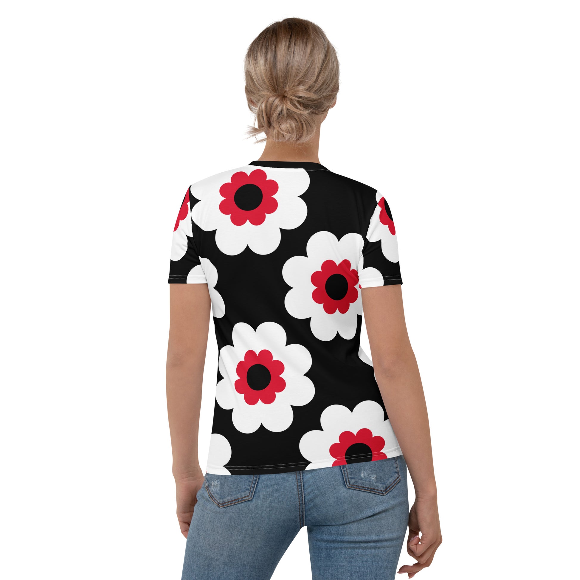 FANCY BLOOM red black - Woman's T-Shirt