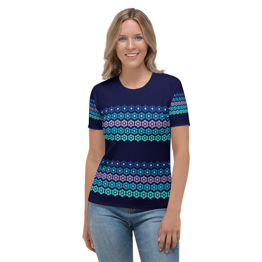 PEACOCK BLOOM mystic blue - Woman's T-Shirt