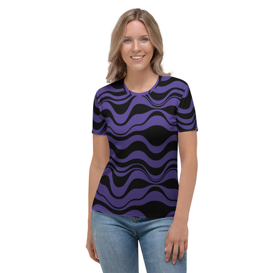 ENERGY WAVES purple black - Woman's T-Shirt