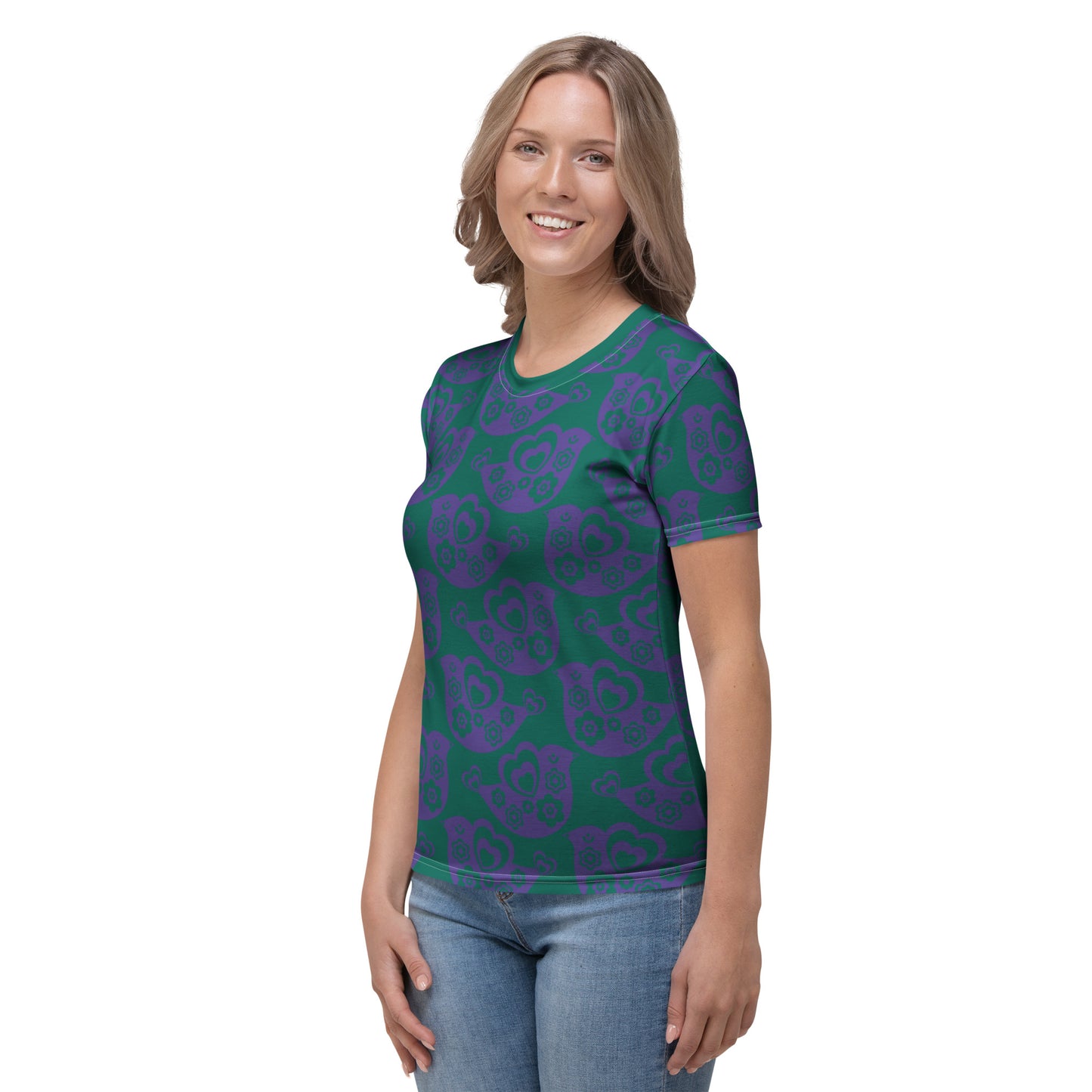 TWEET LOVE green purple - Woman's T-shirt