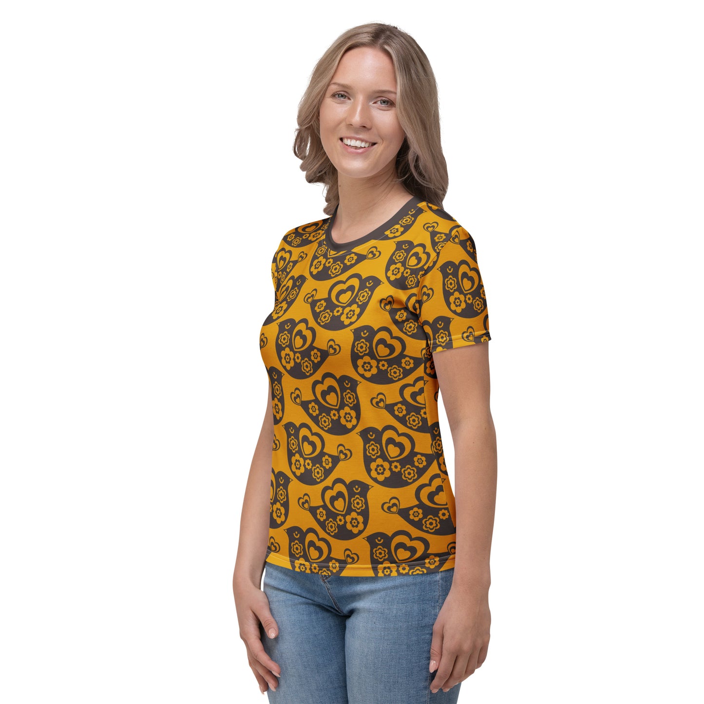 TWEET LOVE orange brown - Woman's T-shirt
