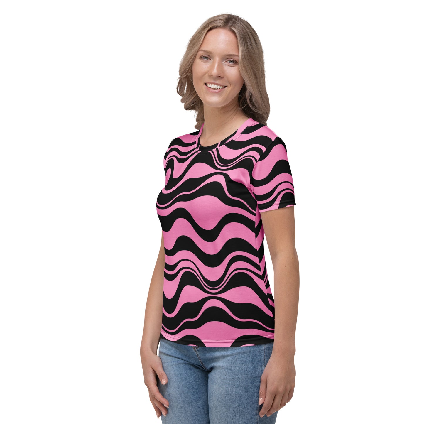 ENERGY WAVES pink black - Woman's T-Shirt