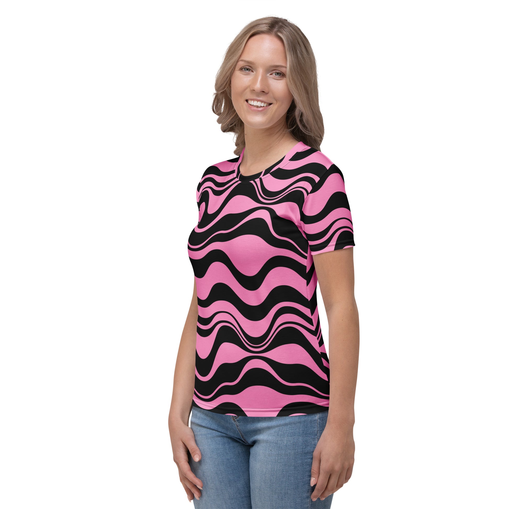 ENERGY WAVES pink black - Woman's T-Shirt
